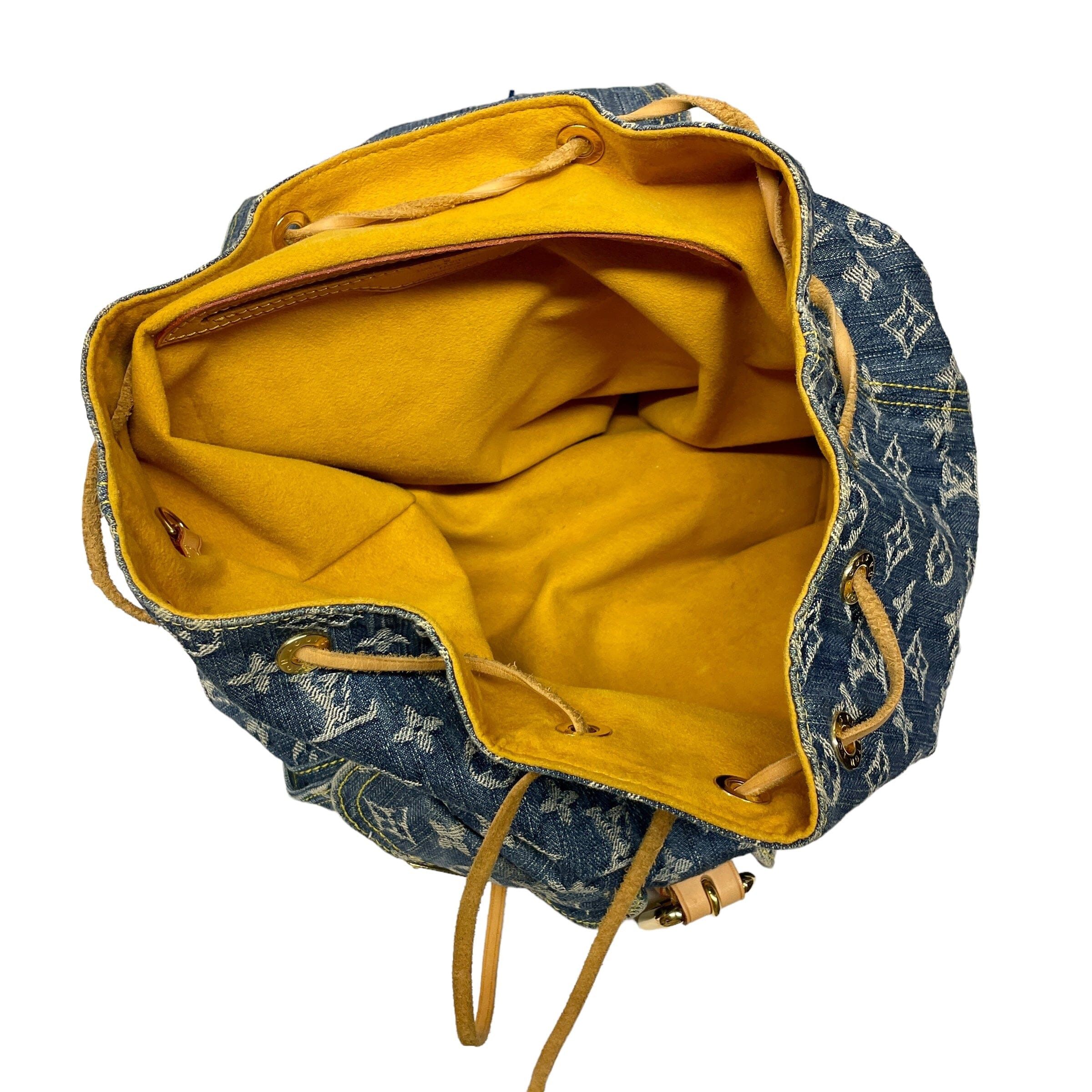 Louis Vuitton Y2K Louis Vuitton Denim Logo Monogram Vintage "Sac A Dos" Backpack Size ONE SIZE - 4 Thumbnail