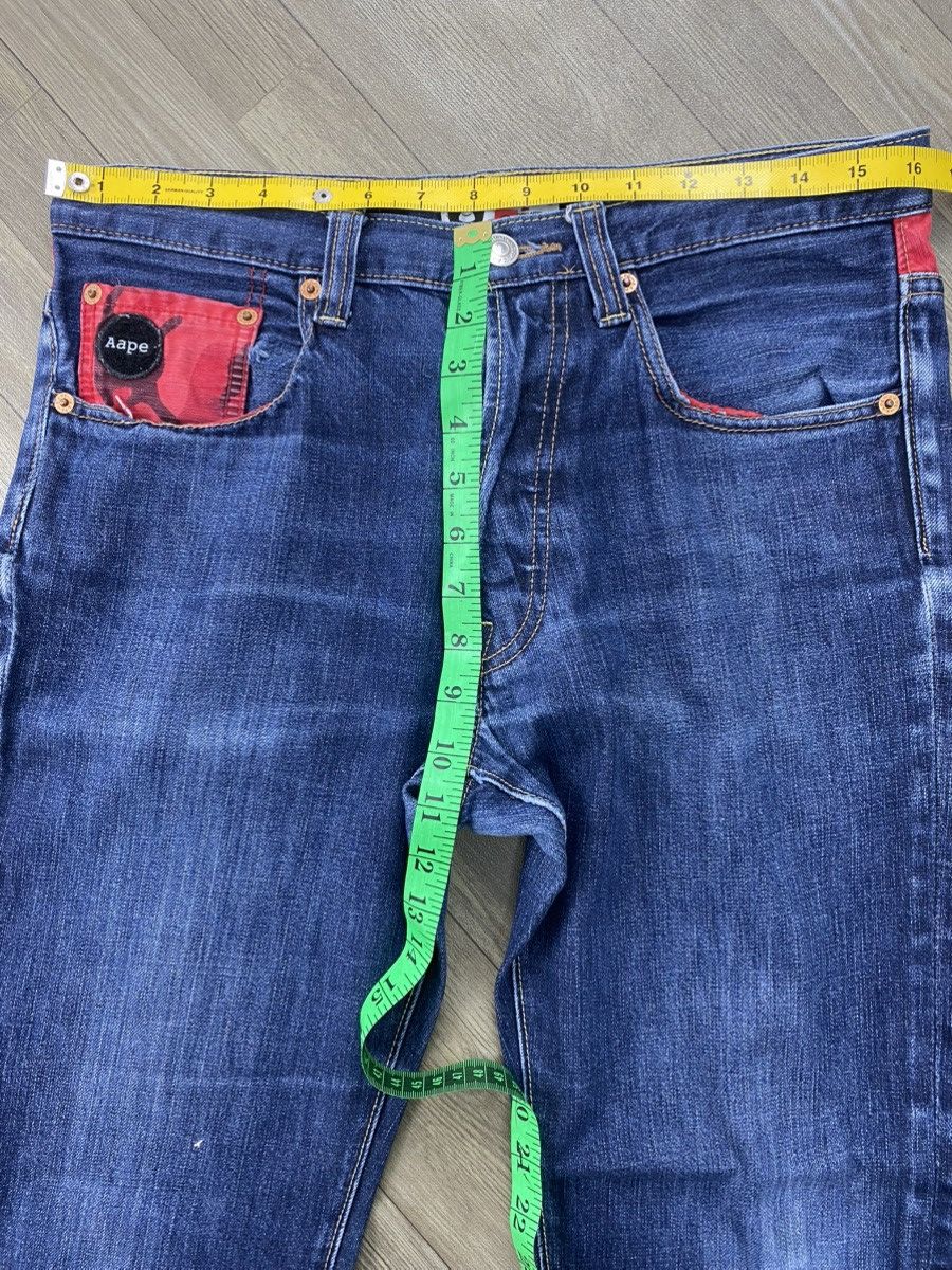 Aape Vintage Aape By A Bathing Ape Bape Embroidery Selvedge Denim Size US 32 / EU 48 - 23 Thumbnail
