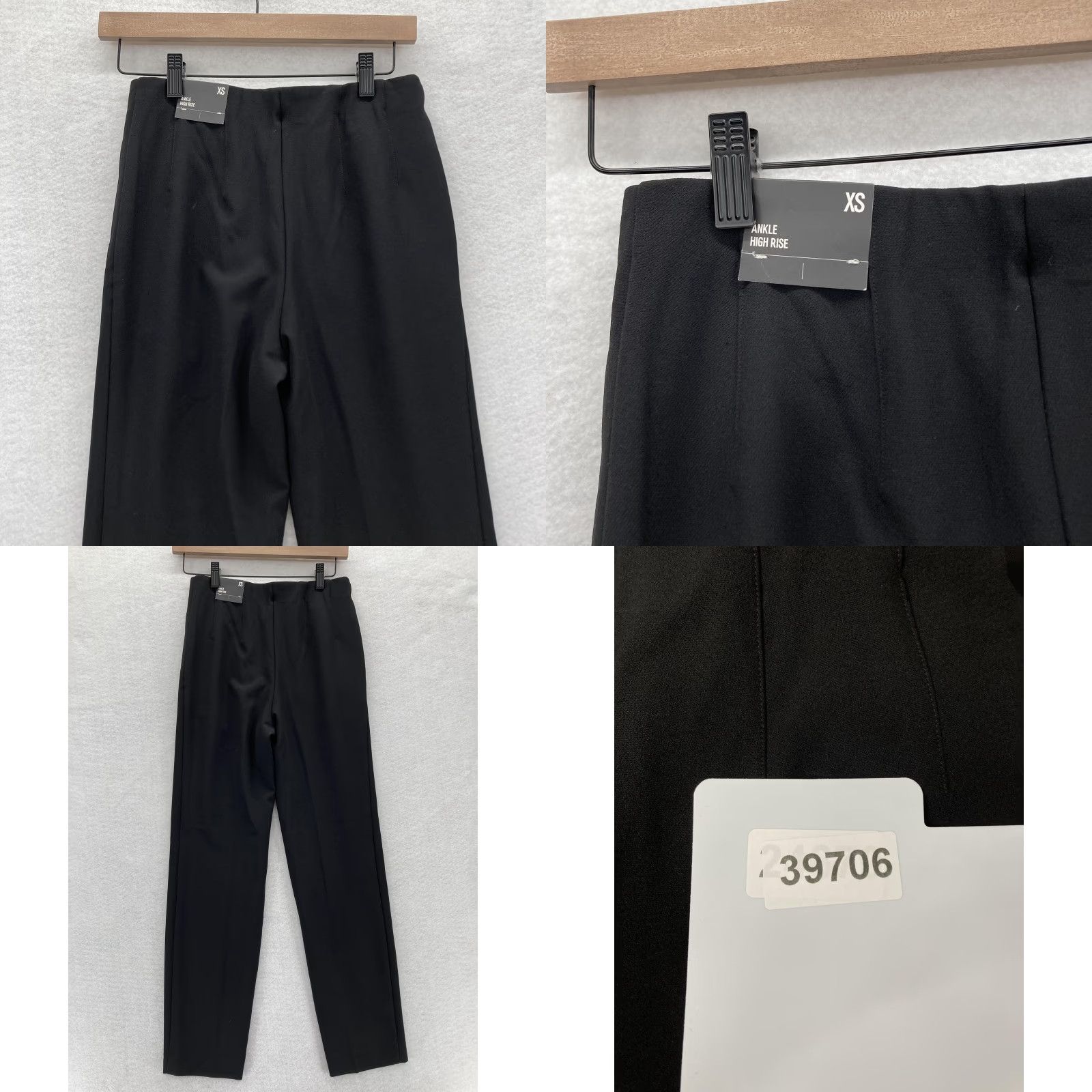 Express VINTAGE? No. Express Pants Womens XS Black Ankle High Rise Stretch Slim Work Office Career Size 26" / US 2 / IT 38 - 9 Thumbnail