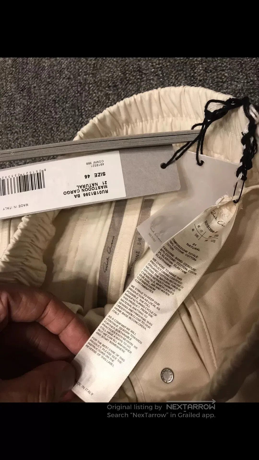 Rick Owens Rick Owens White Cargo Casual Pants. Size US 30 / EU 46 - 4 Thumbnail