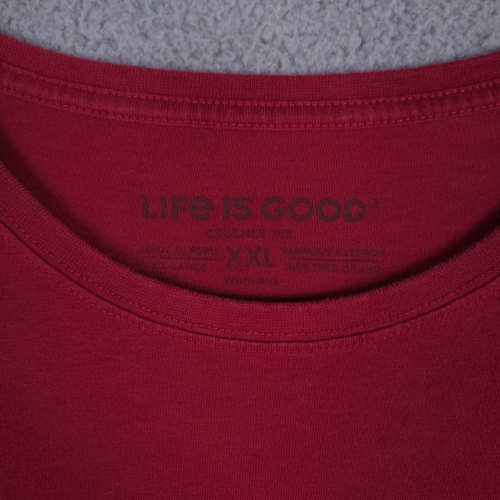Life is Good Life is Good Shirt Womens 2XL Red Christmas Crusher Long Sleeve Holiday Winter Adult Womens Family Christmas Shirt Size XXL / US 16-18 / IT 52-54 - 3 Thumbnail