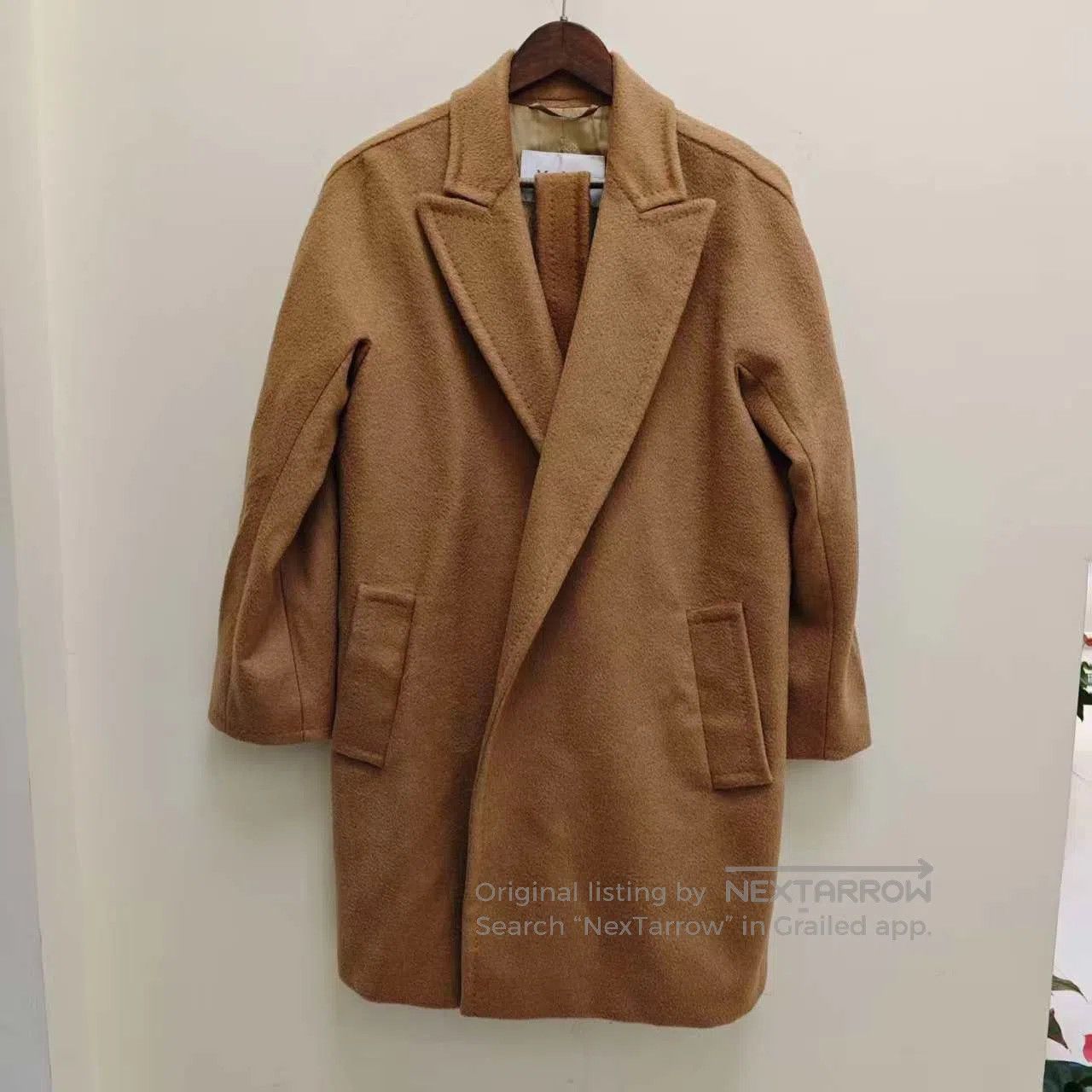 Max Mara MaxMara Camel Hair Blazer Collar Coat. Size S / US 4 / IT 40 - 1 Thumbnail