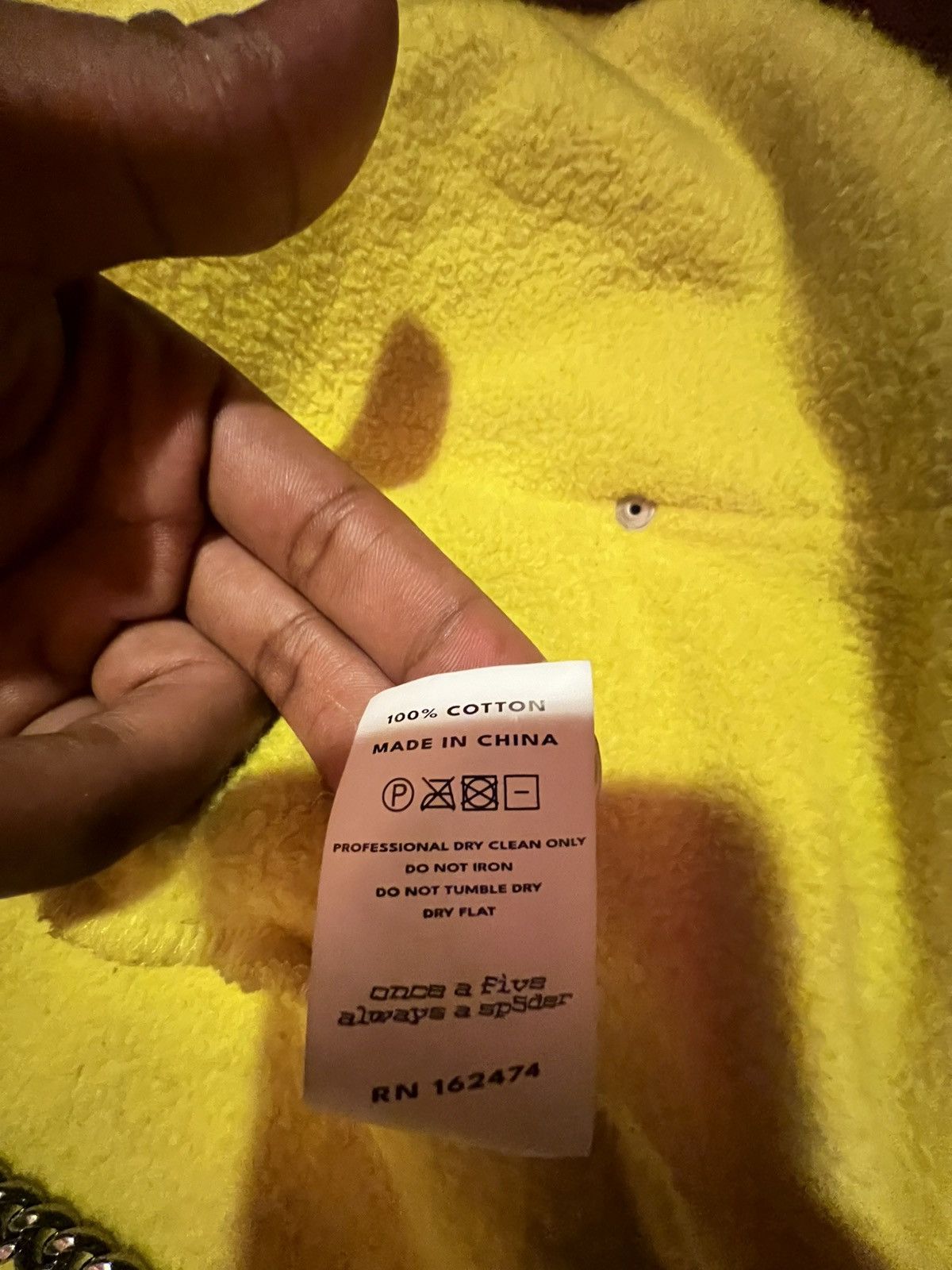 Sp5der Sp5der Yellow Fur Hoodie Size US S / EU 44-46 / 1 - 6 Thumbnail