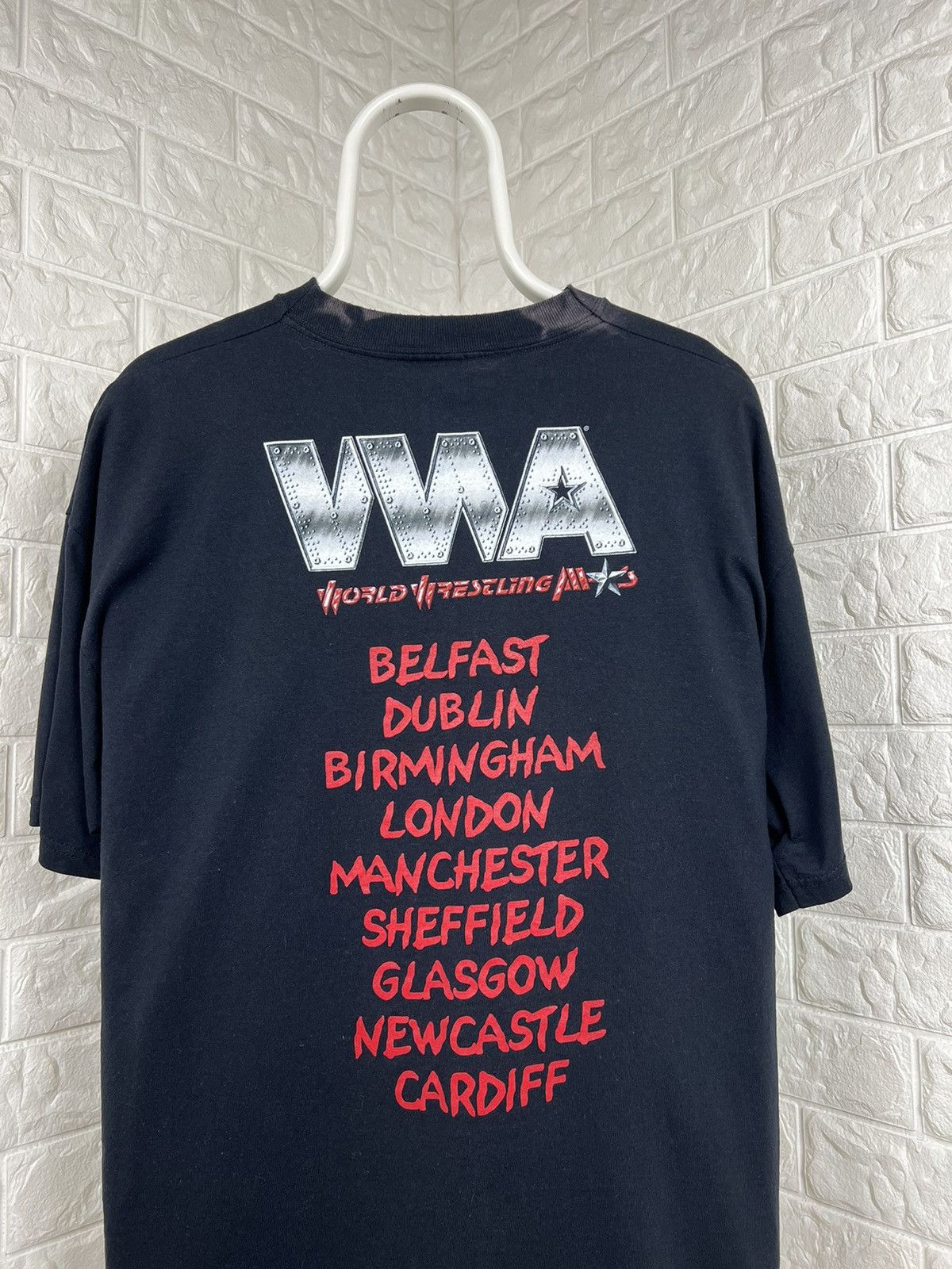 Vintage × WWE × WWF WWA World Wrestling All Stars 2001 T Shirt XL Bret Hart Road Size US XL / EU 56 / 4 - 4 Thumbnail