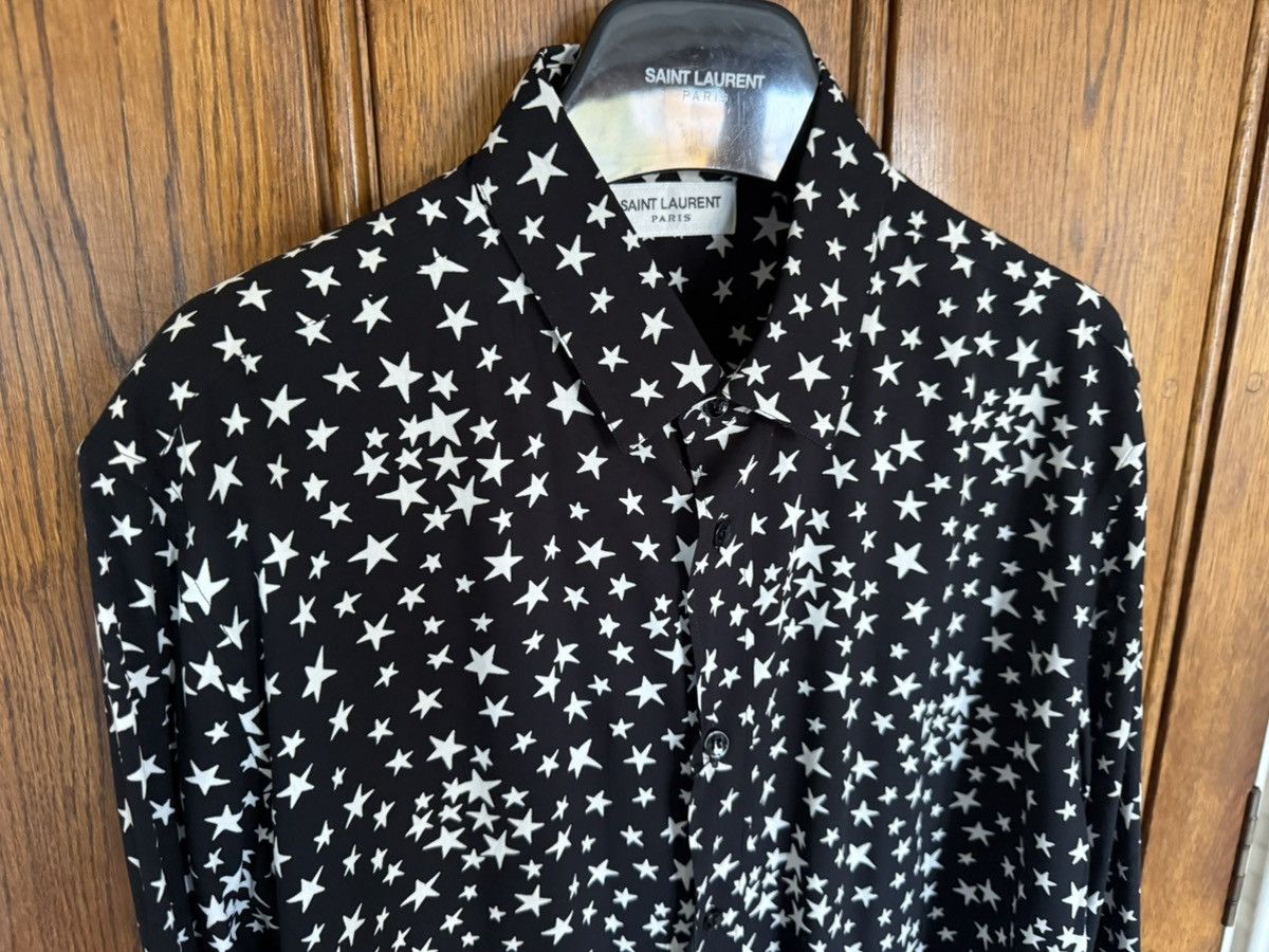 Saint Laurent Paris FW16 Saint Laurent black white star shirt 41 BNWT Hedi grail Size US L / EU 52-54 / 3 - 11 Thumbnail
