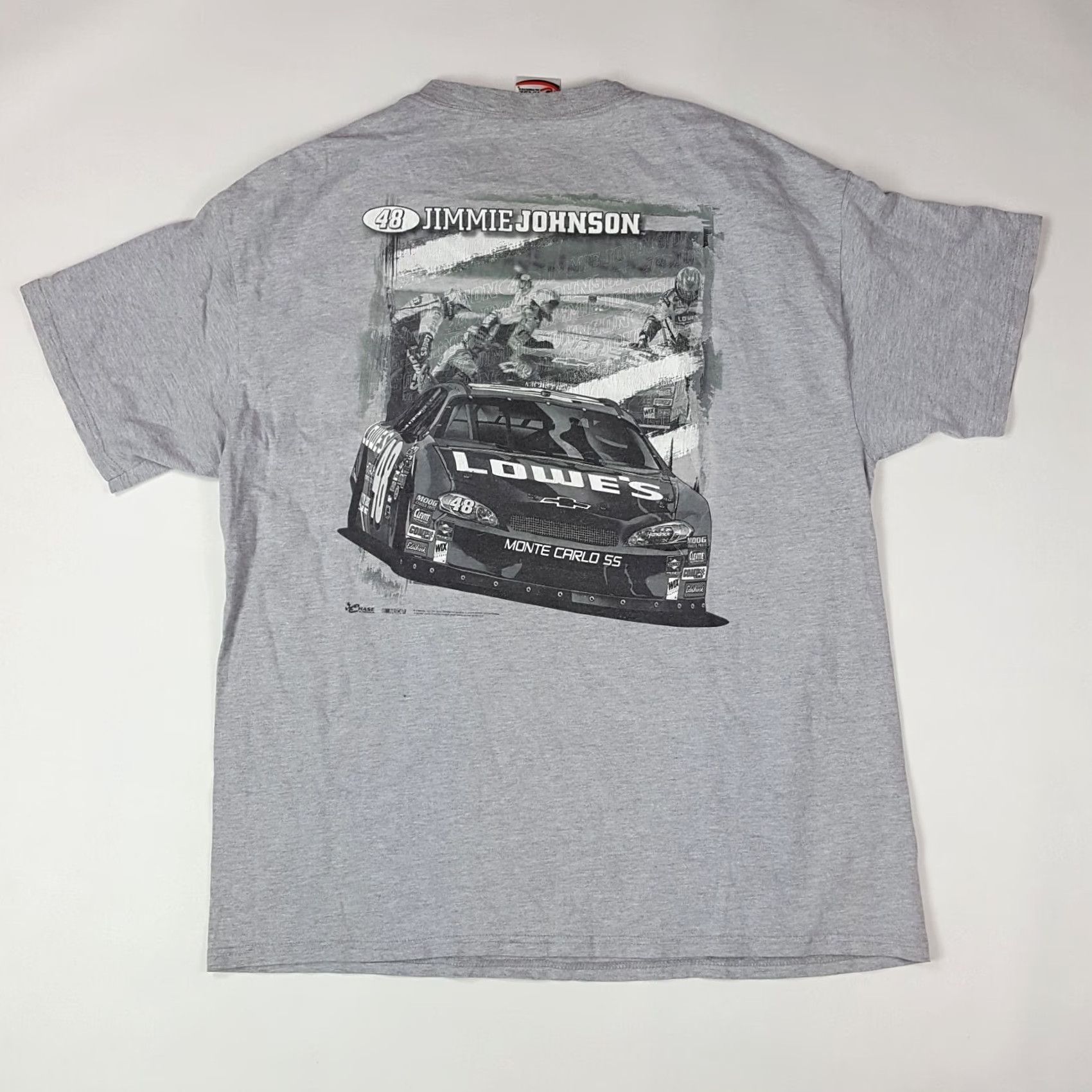 Chase Authentics VINTAGE Jimmie Johnson NASCAR Retro Gray T Shirt Large? XL? (Quantity Verified) Size US XL / EU 56 / 4 - 7 Thumbnail