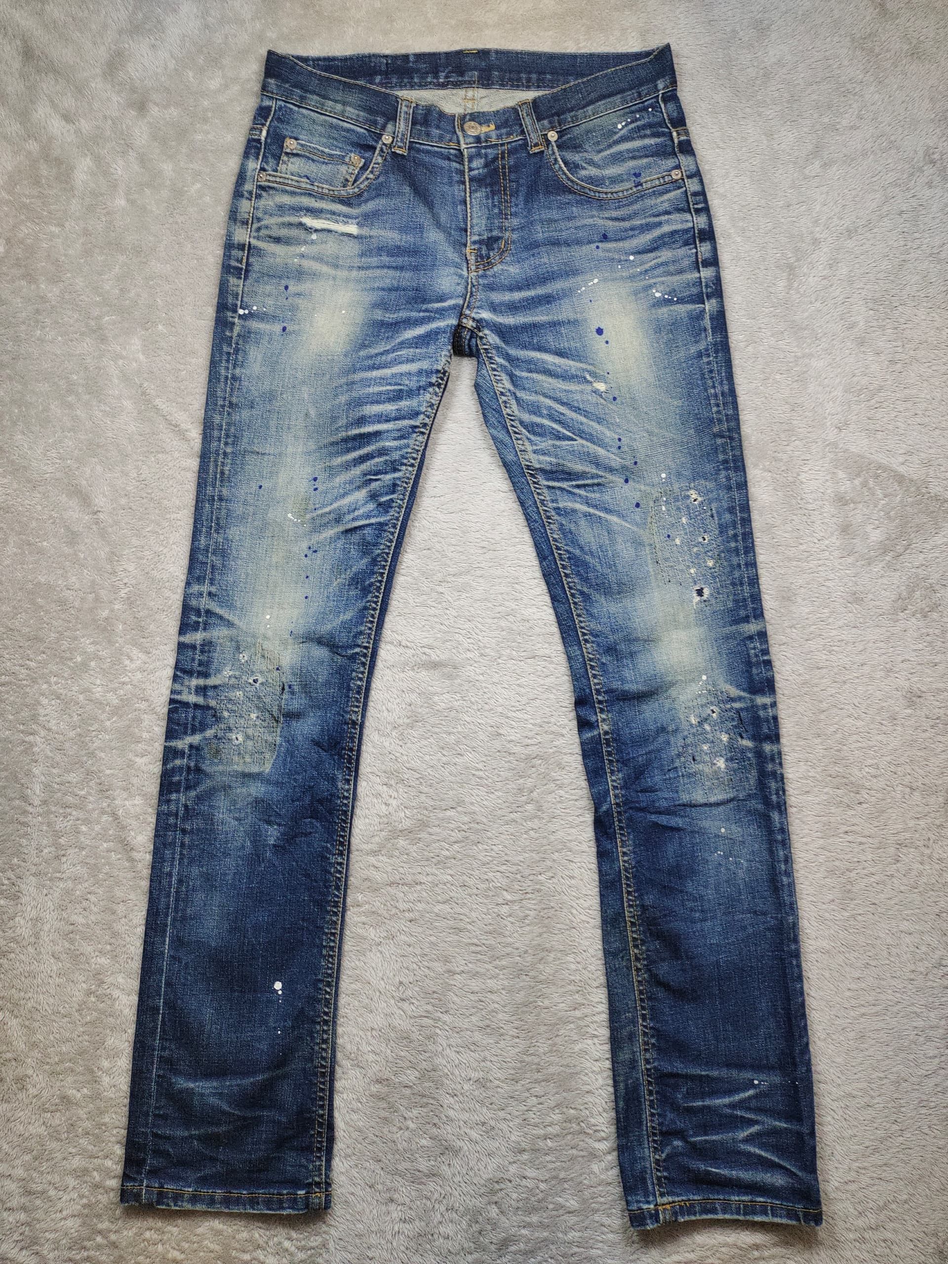 Other DISTRESSED WHITE LINE BY IDUN RARE DESIGN BLUE JEANS Size US 30 / EU 46 - 1 Thumbnail