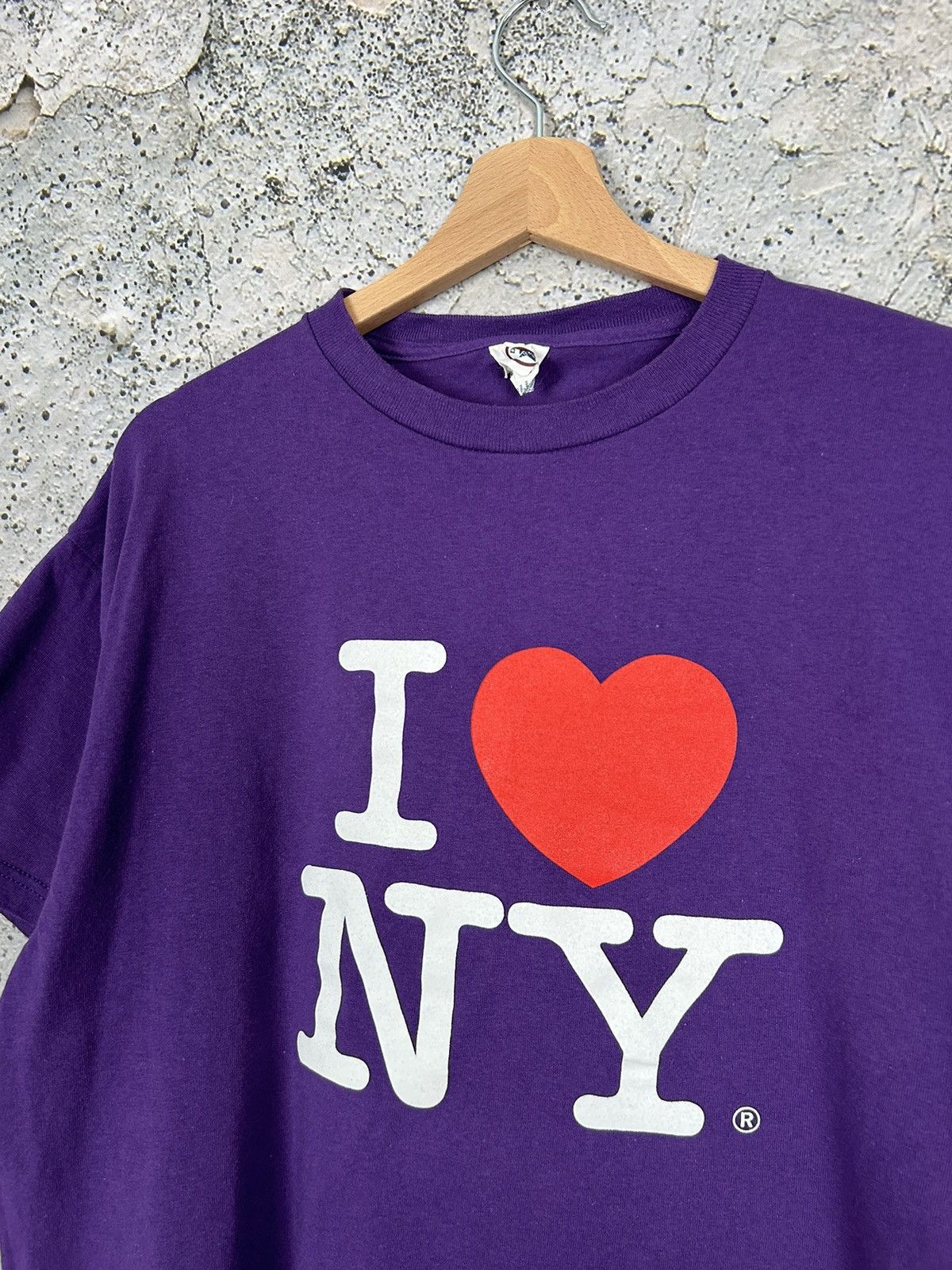 Other Vintage I Love New York Graphic Tee Purple Logo 90s Y2K Size US L / EU 52-54 / 3 - 3 Thumbnail