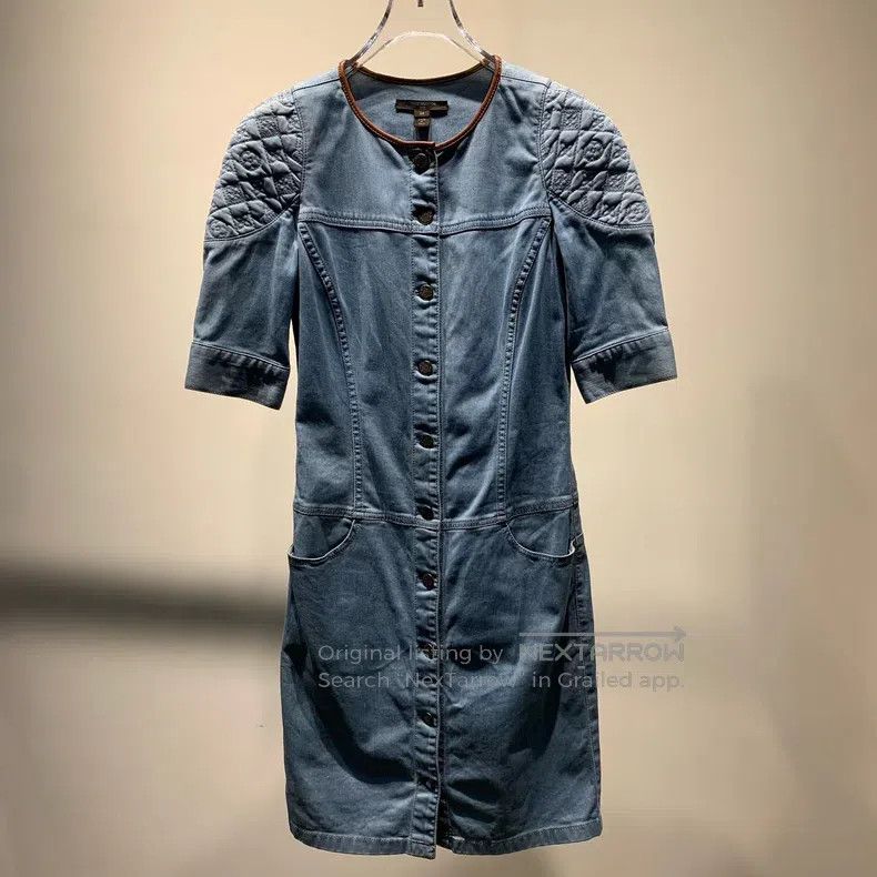 Louis Vuitton Louis Vuitton Denim dress Size XXS / US 00 / IT 34 - 2 Thumbnail