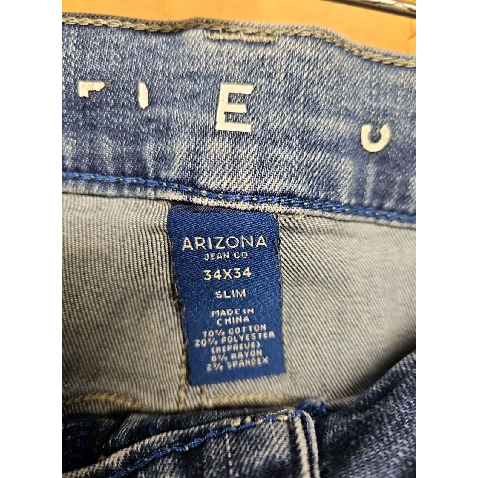 Vintage Arizona Jean Co Men’s Slim Fit Jeans Blue Stretch Light Wash 32x32 Jeans Size US 32 / EU 48 - 4 Thumbnail