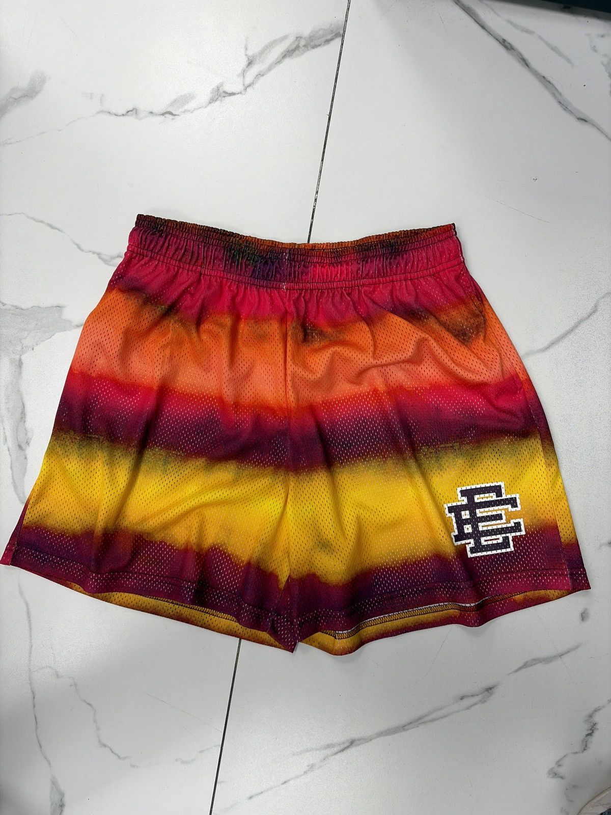 Eric Emanuel Eric Emanuel EE Short “Yellow/Red Stripe” Size US 40 / EU 56 - 1 Thumbnail