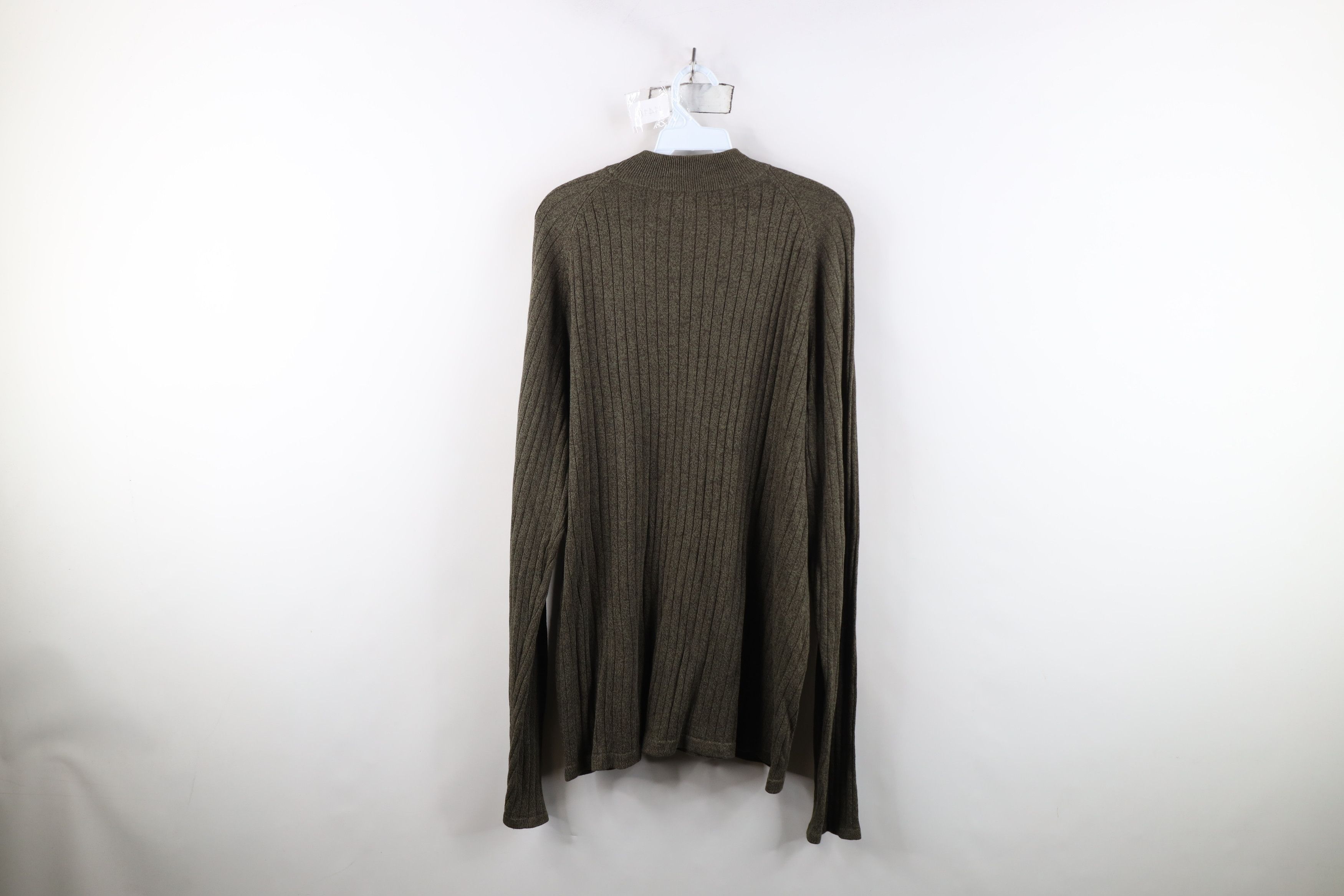 Vintage Vintage 90s Y2K Streetwear Ribbed Knit Mock Neck Sweater Size US XL / EU 56 / 4 - 9 Thumbnail