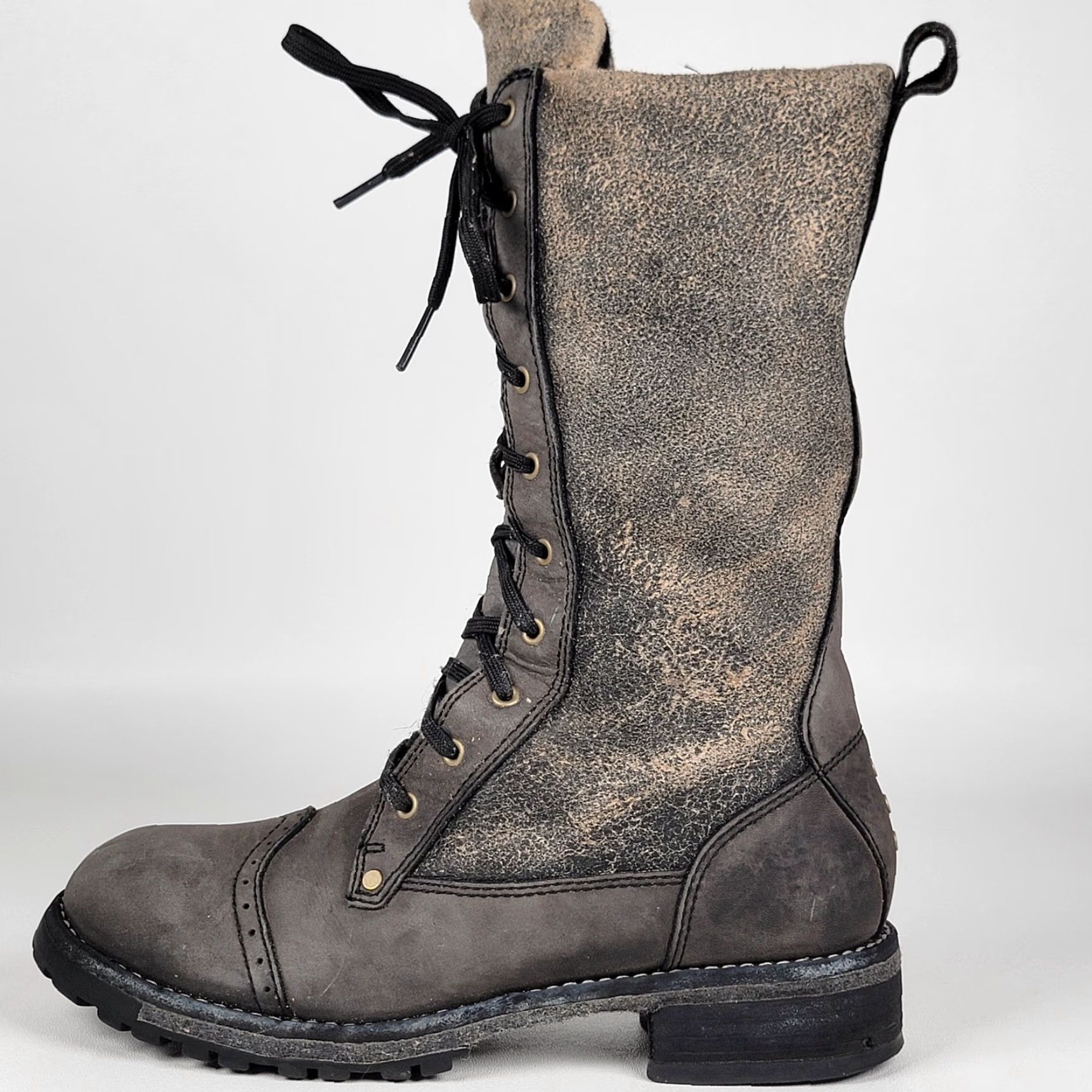 Vintage Woolrich Santa Fe Boots Womens 7.5 Leather Brown Side Zip Wool Lined Desert Casual Boots Womens Size US 6 / IT 36 - 6 Thumbnail