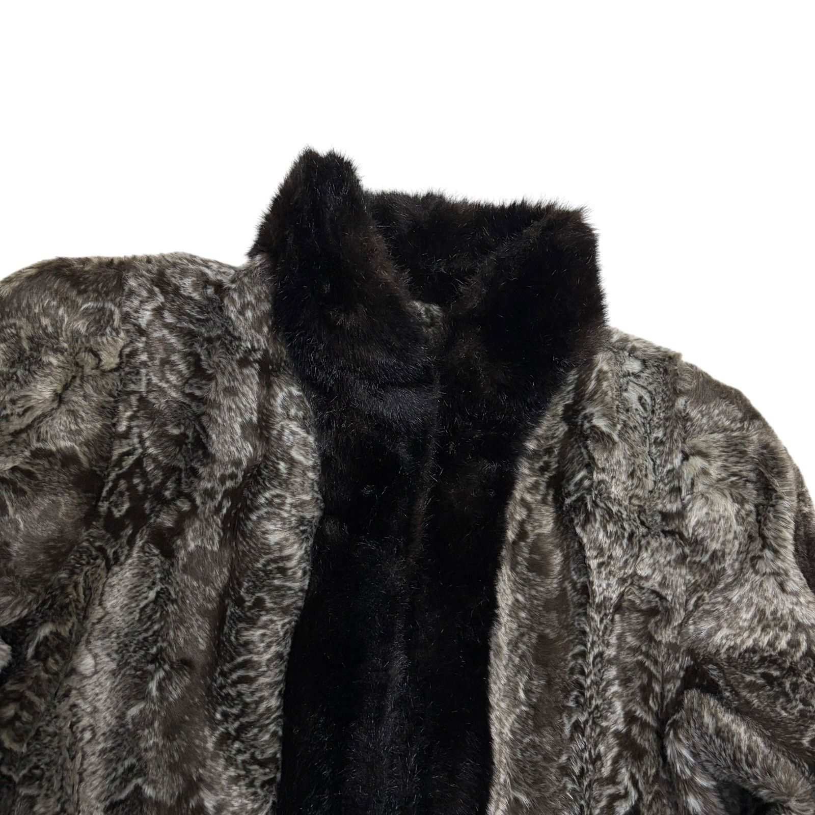 Vintage VINTAGE 90s FAUX FUR Coat Retro Winter Parka Jacket Large Size L / US 10 / IT 46 - 3 Thumbnail