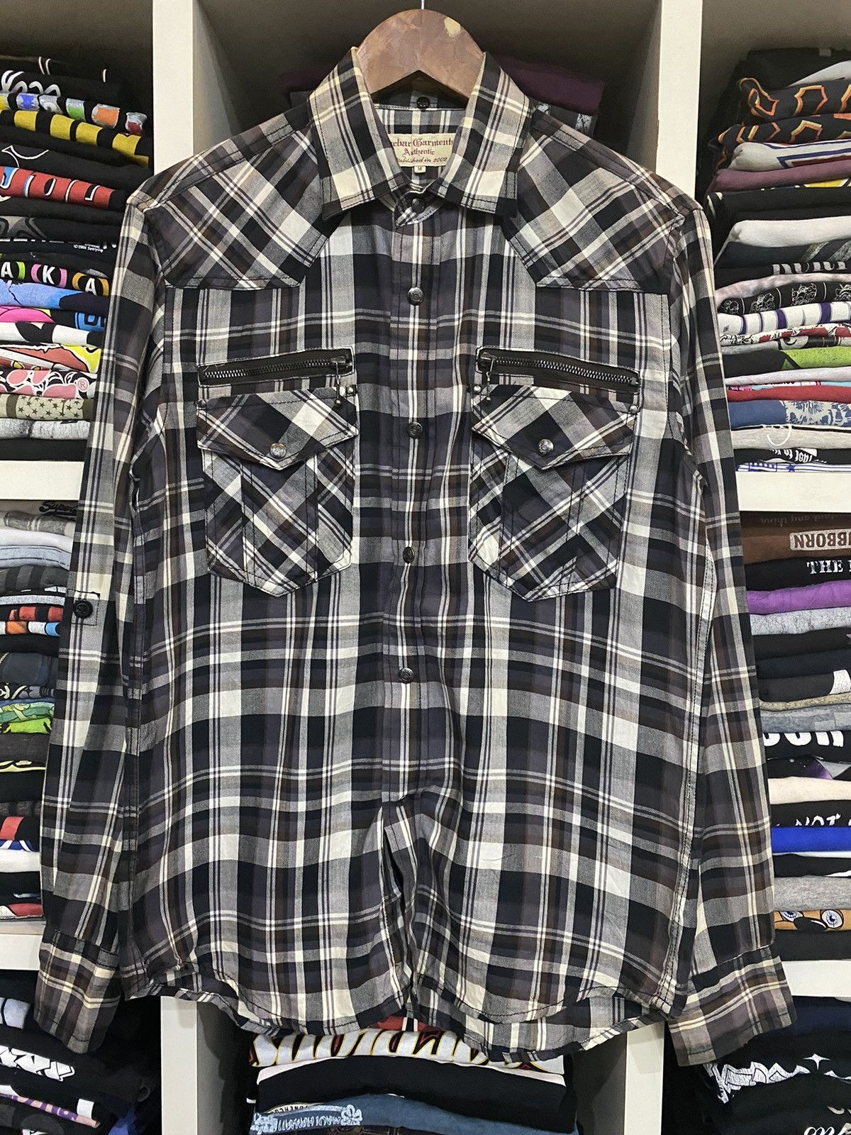Flannel × Japanese Brand × Vintage Vintage Garments Authentic Flannel Size US M / EU 48-50 / 2 - 2 Thumbnail