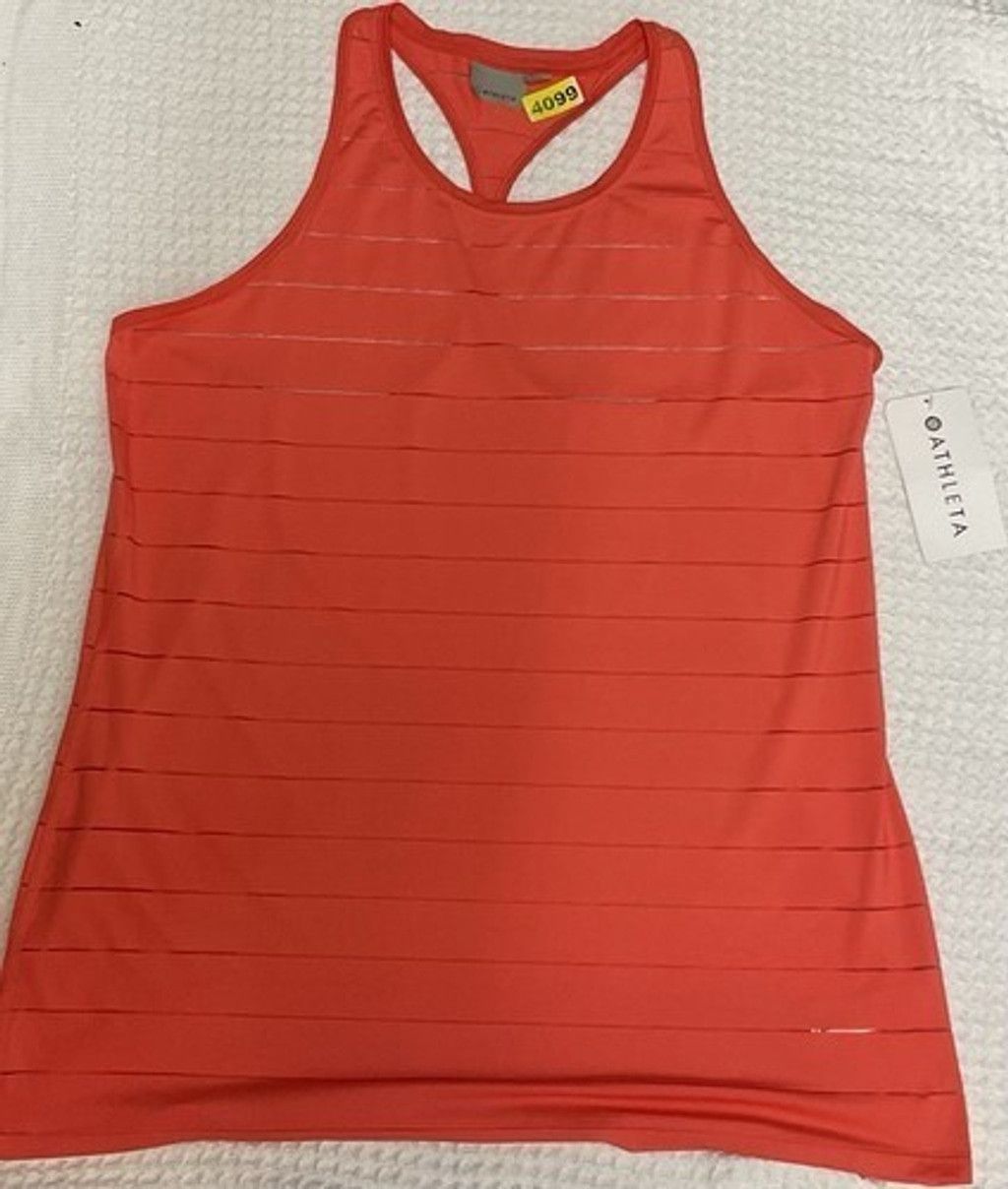 Athleta NWT Athleta Stripe High Mesh Chi Tank Top Athletic Women XLT Size XL / US 12-14 / IT 48-50 - 1 Thumbnail