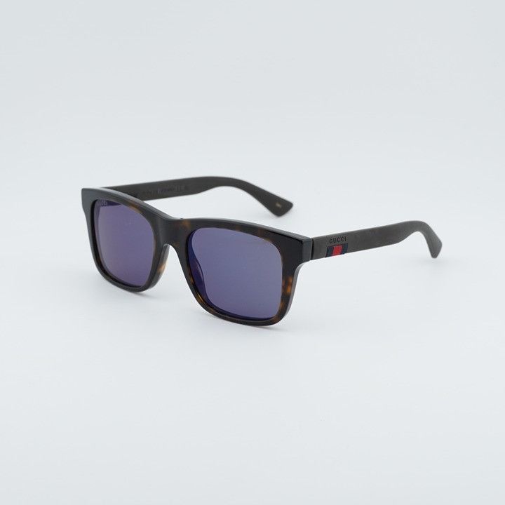 Gucci Gucci GG0008S 003 Sunglasses Havana Rectangle Frame Size ONE SIZE - 10 Thumbnail