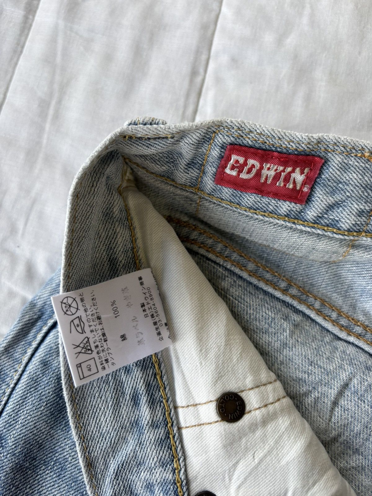 Hysteric Glamour × Undercover 🔥EDWIN 505zx SELVEDGE DENIM BUCKLE BACK BLUE WASH JEANS Size US 30 / EU 46 - 15 Thumbnail