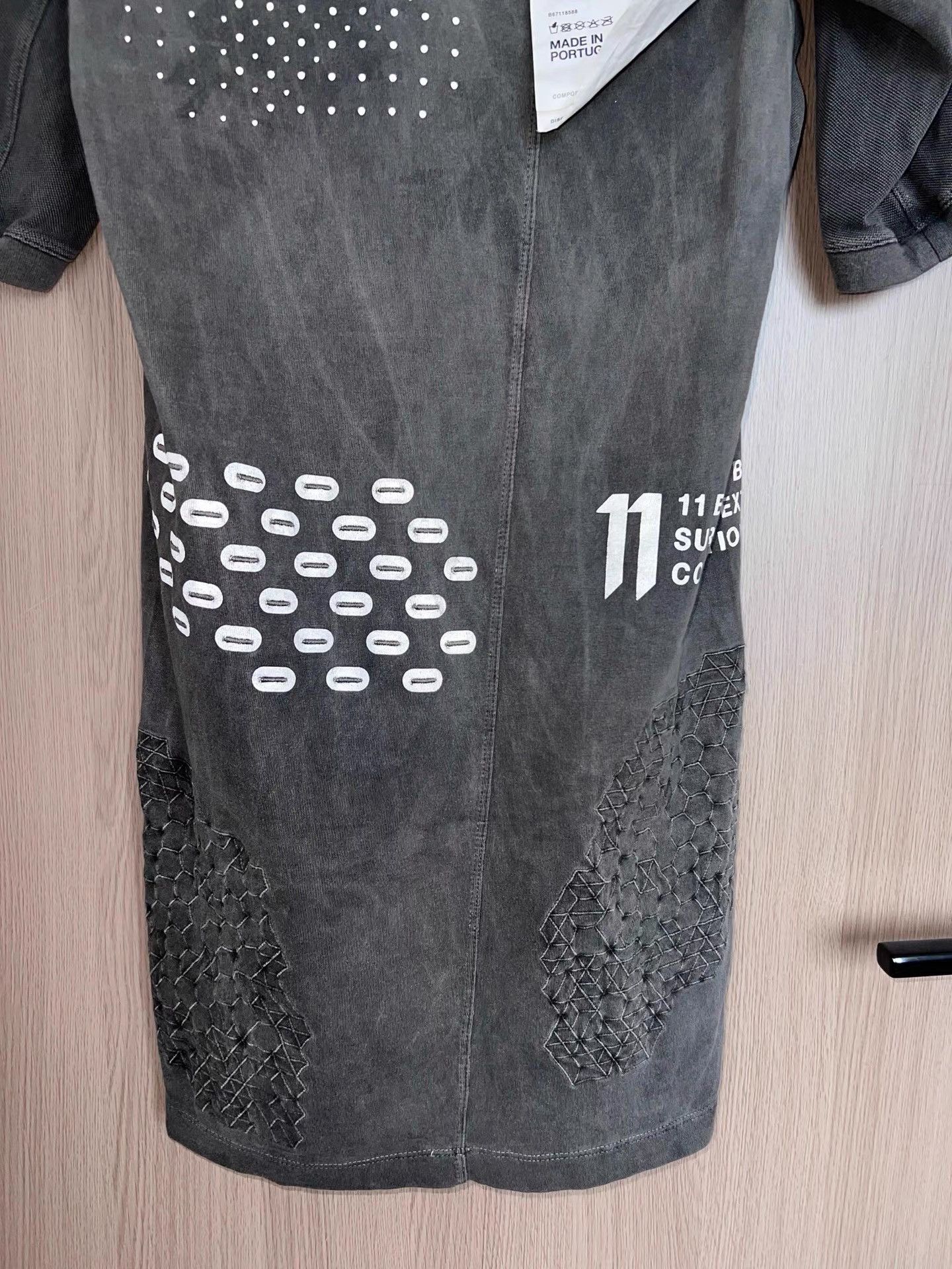 11 By Boris Bidjan Saberi 11by BBS Faded Cotton 3M T-Shirt K35 Size XXS / US 00 / IT 34 - 4 Thumbnail