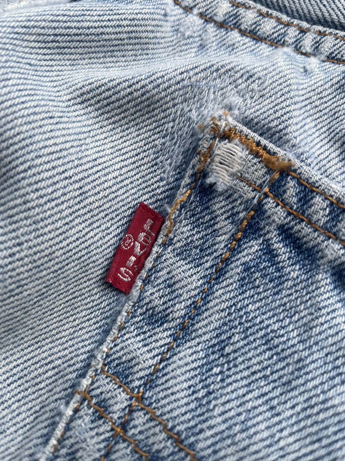 Levi's Vintage 1997 Levis 501 e Distresed Denim Size US 35 - 20 Thumbnail