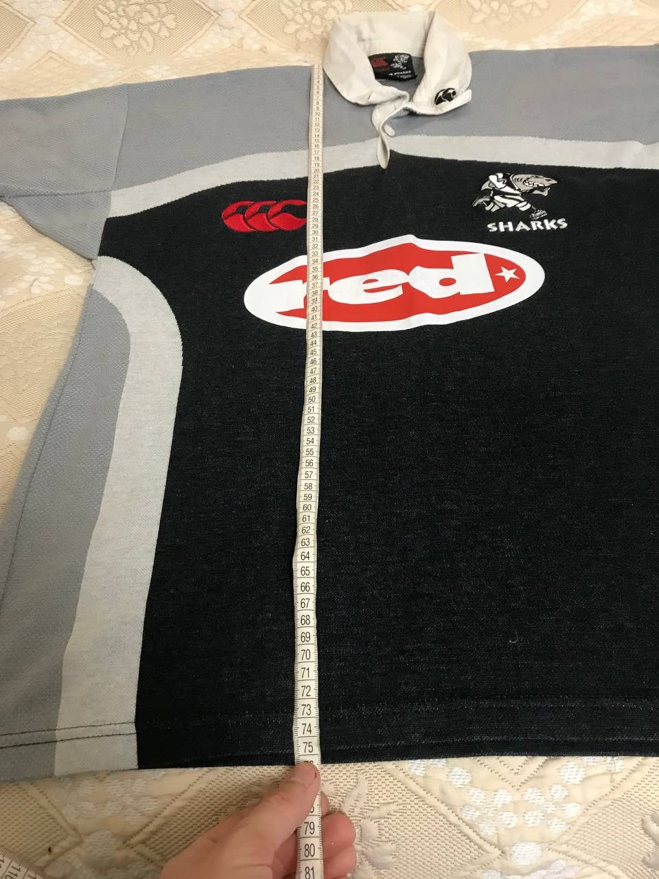 Canterbury of New Zealand 🔥 Natan Sharks 2003 Rugby Union Jersey Polo Shirt Canterbury Size US L / EU 52-54 / 3 - 15 Thumbnail