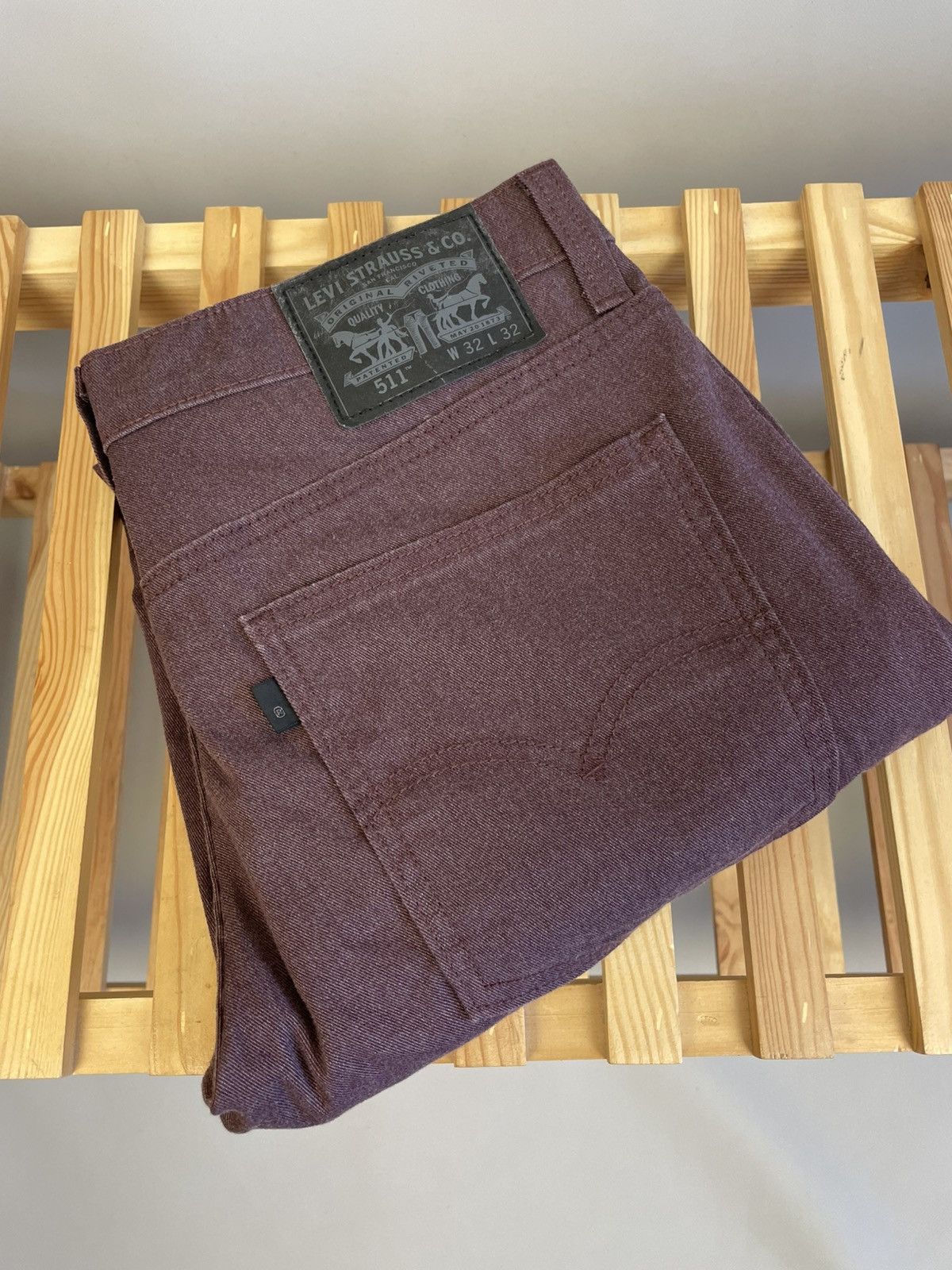 Designer × Levi's Levi’s 511 vintage burgundy jeans w 32 L32 Size US 32 / EU 48 - 5 Thumbnail