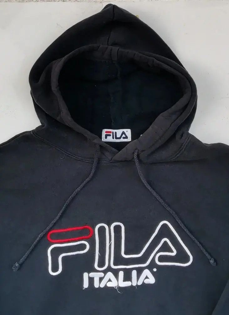 Fila Rare!!! Fila Embroidered Big Logo Hooded Sweatshirt Size US M / EU 48-50 / 2 - 5 Thumbnail