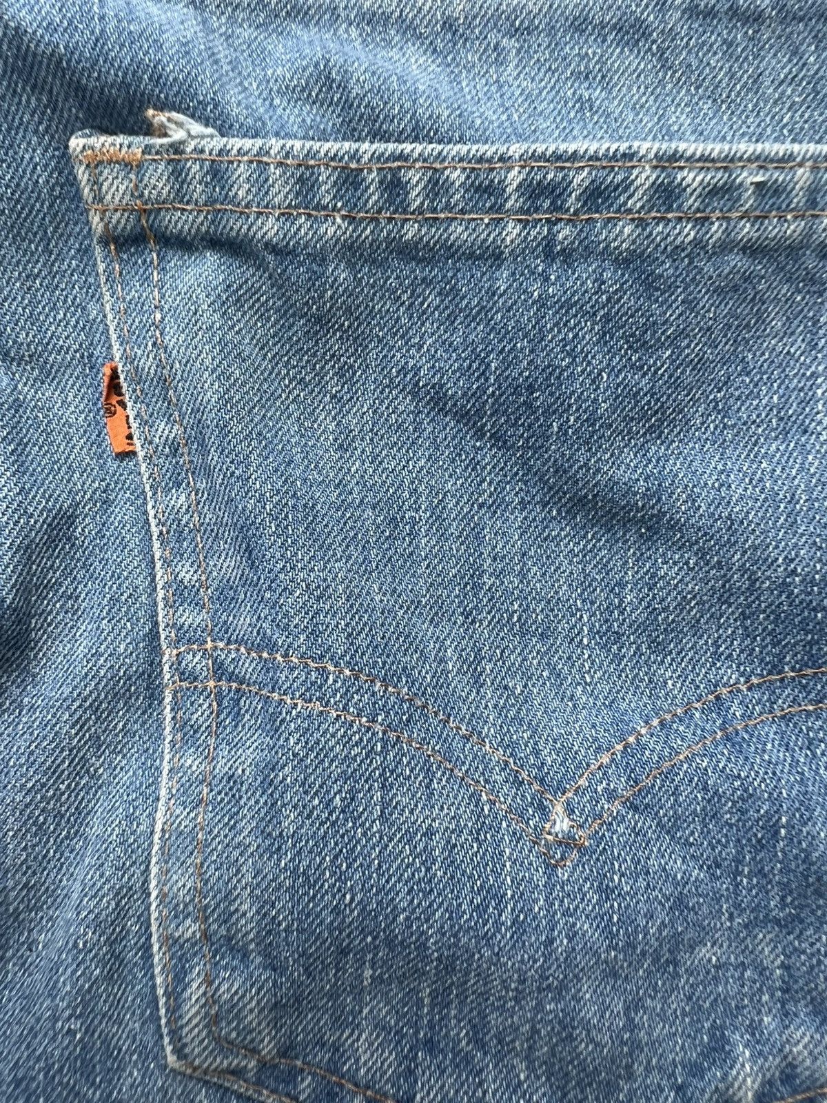 Levi's × Vintage 70s Levis 519 Orange tab Button no 8 denim Size US 32 / EU 48 - 9 Thumbnail