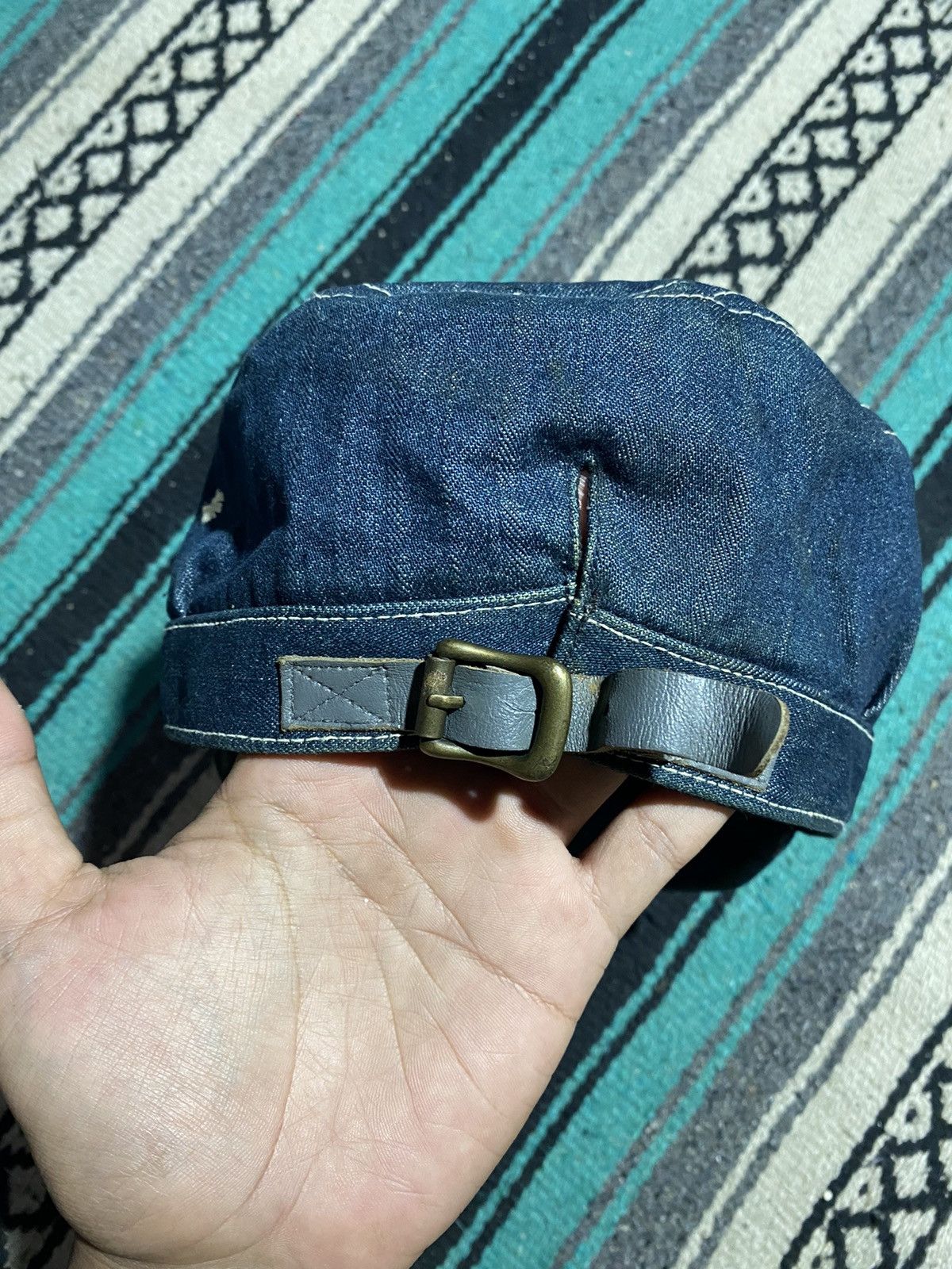 Japanese Brand 1990 Swellmob - Denim Work Cap Size ONE SIZE - 3 Thumbnail