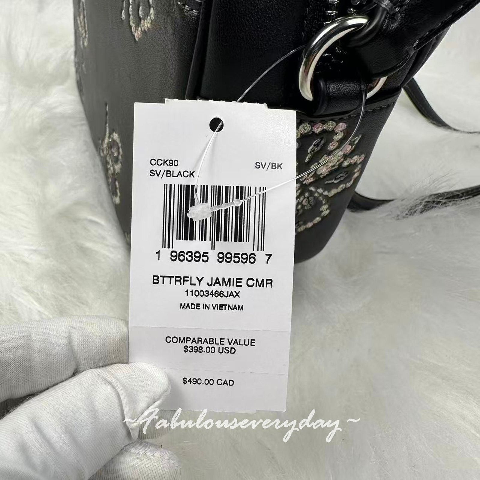 Coach COACH Jamie Camera Crossbody Butterfly Print Leather/Black Size ONE SIZE - 4 Thumbnail
