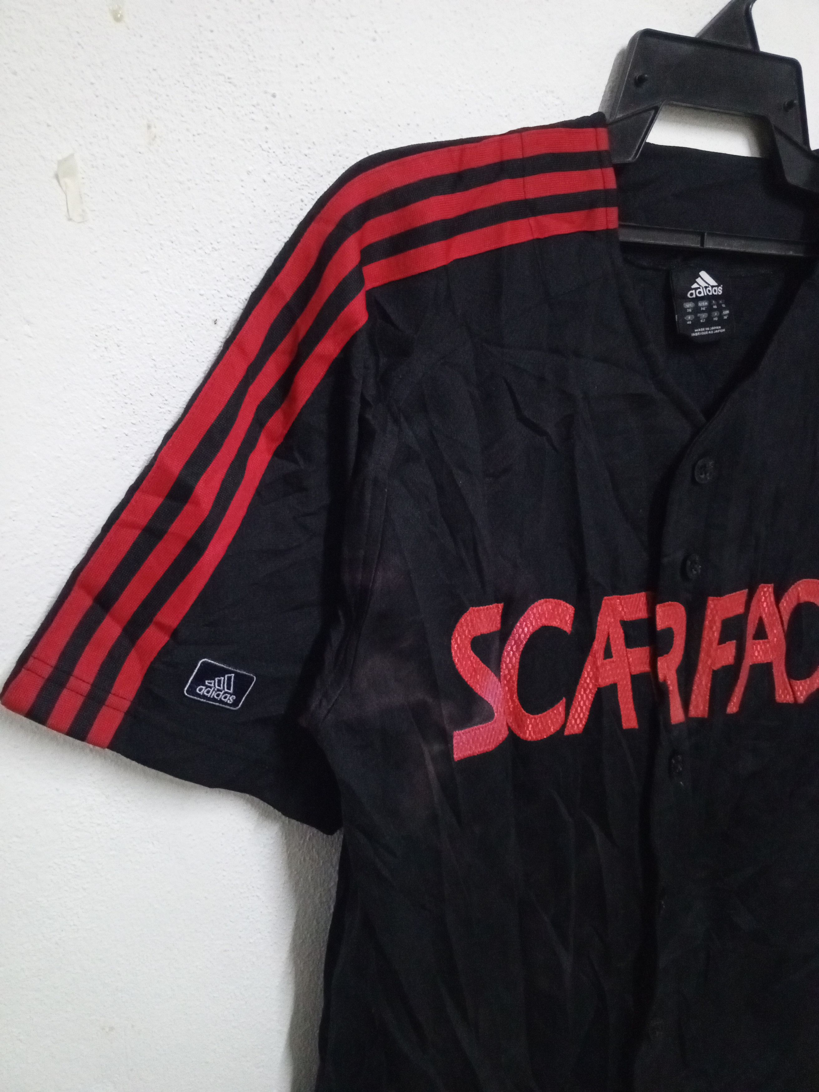 Adidas 2006- SCARFACE ×ADIDAS BUTTON JERSEY SHIRT Size US L / EU 52-54 / 3 - 5 Thumbnail