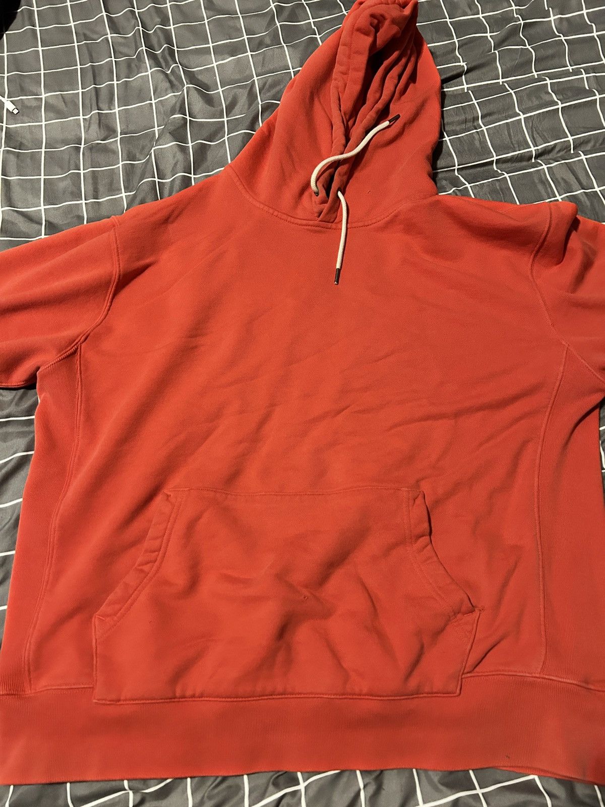 J.Crew Red Vintage Fleece hoodie Size US L / EU 52-54 / 3 - 2 Thumbnail