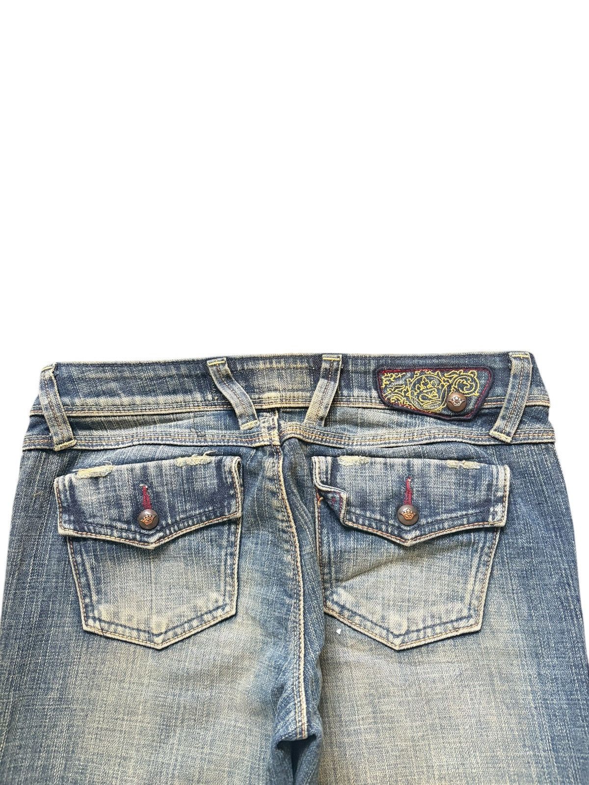 Diesel Vintage Japanese Brand Distress Low Rise Flare Jeans Size 28" / US 6 / IT 42 - 4 Thumbnail