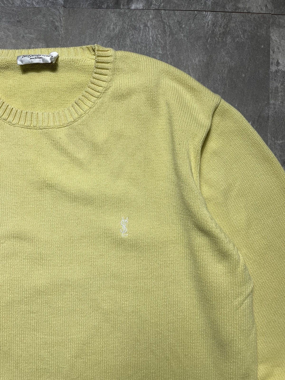 Yves Saint Laurent Vintage Yves Saint Laurent Knit Sweater YSL Logo 90s Y2K Size US XL / EU 56 / 4 - 2 Thumbnail