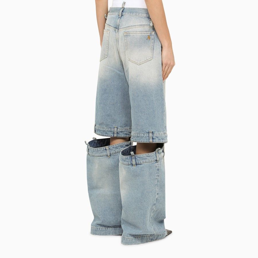 The Attico o1d2blof1024 Jeans With Cut Out in Light Blue Size 27" / US 4 / IT 40 - 4 Thumbnail