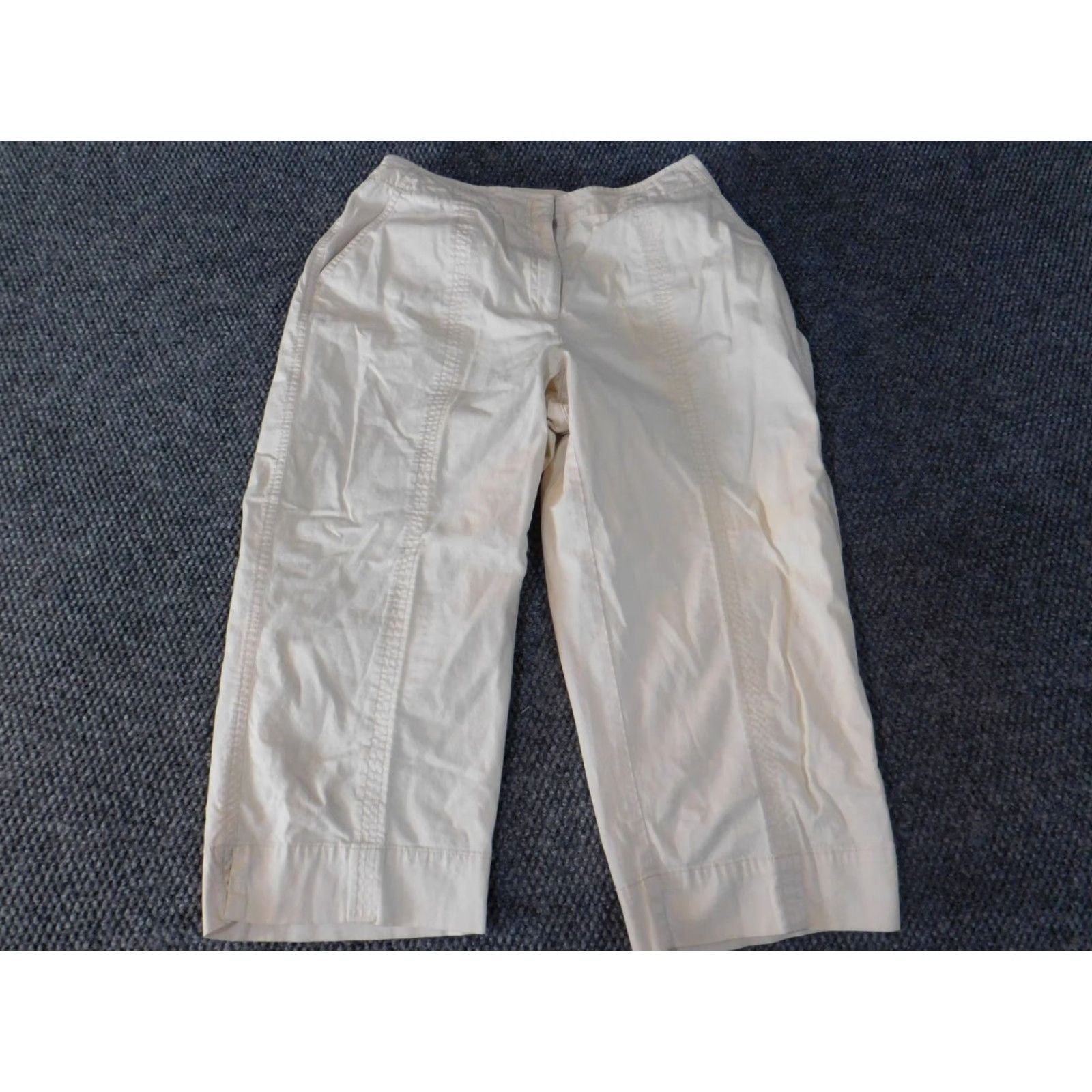 Talbots Talbots Pants 14W Petites Beige Womens Straight Stretch Khaki Pants Women Size 28" / US 6 / IT 42 - 2 Thumbnail