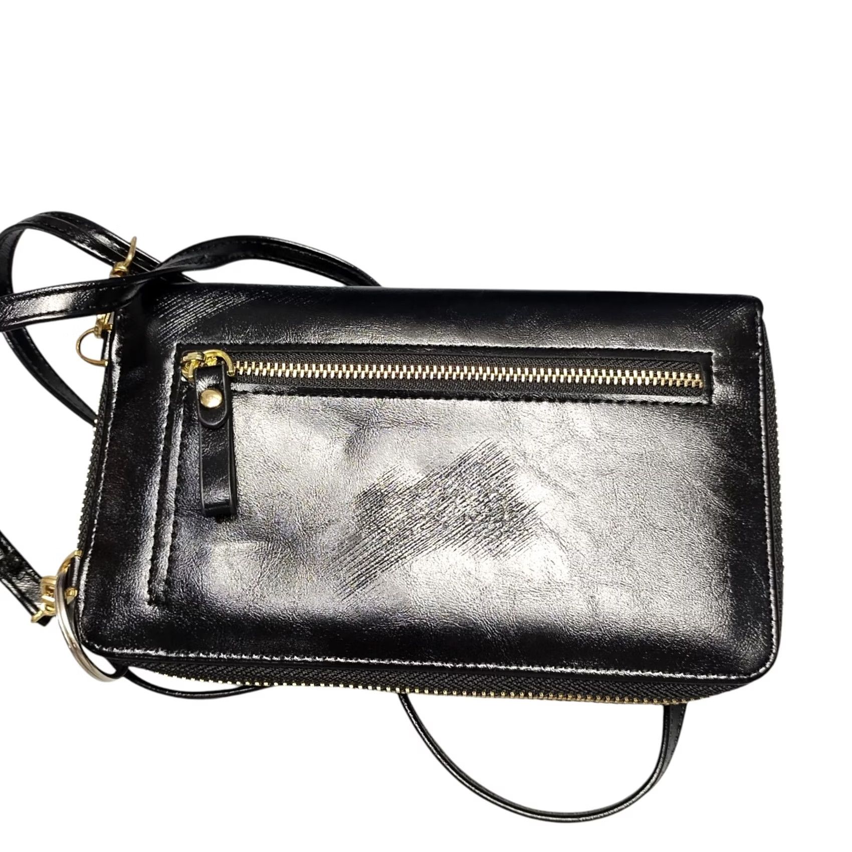 Vintage Humerpaul Crossbody Bag Women's Black Multi Compartment Adjustable Strap Shirt? Size ONE SIZE - 2 Thumbnail