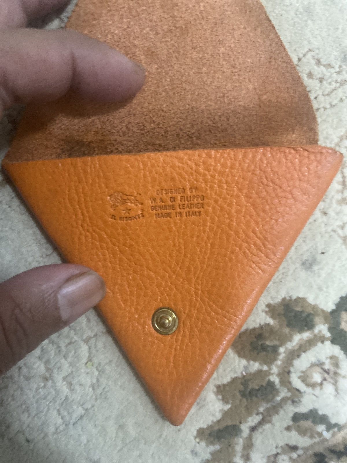 Il Bisonte Il Bisonte Made in Italy Triangular Leather Coin Case Size ONE SIZE - 2 Thumbnail
