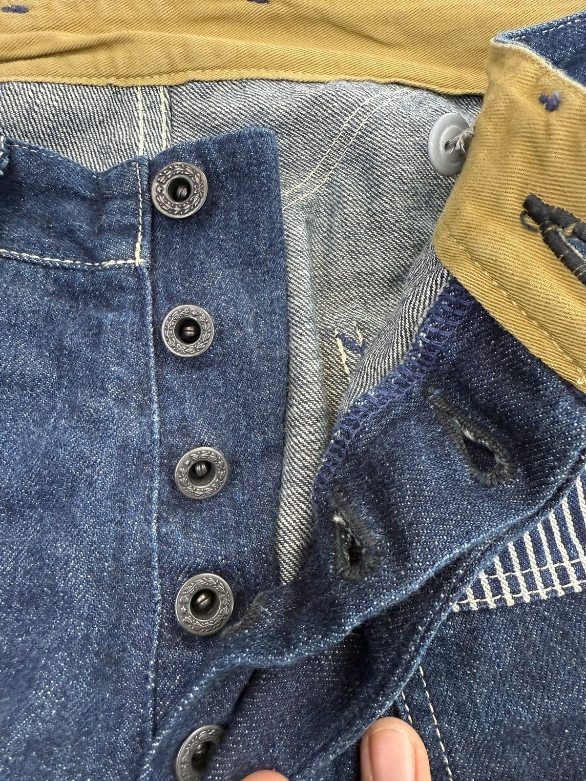 Kapital Rare‼️ Kapital Bush Pant Blue Wash Flaire Jeans Size US 30 / EU 46 - 3 Thumbnail