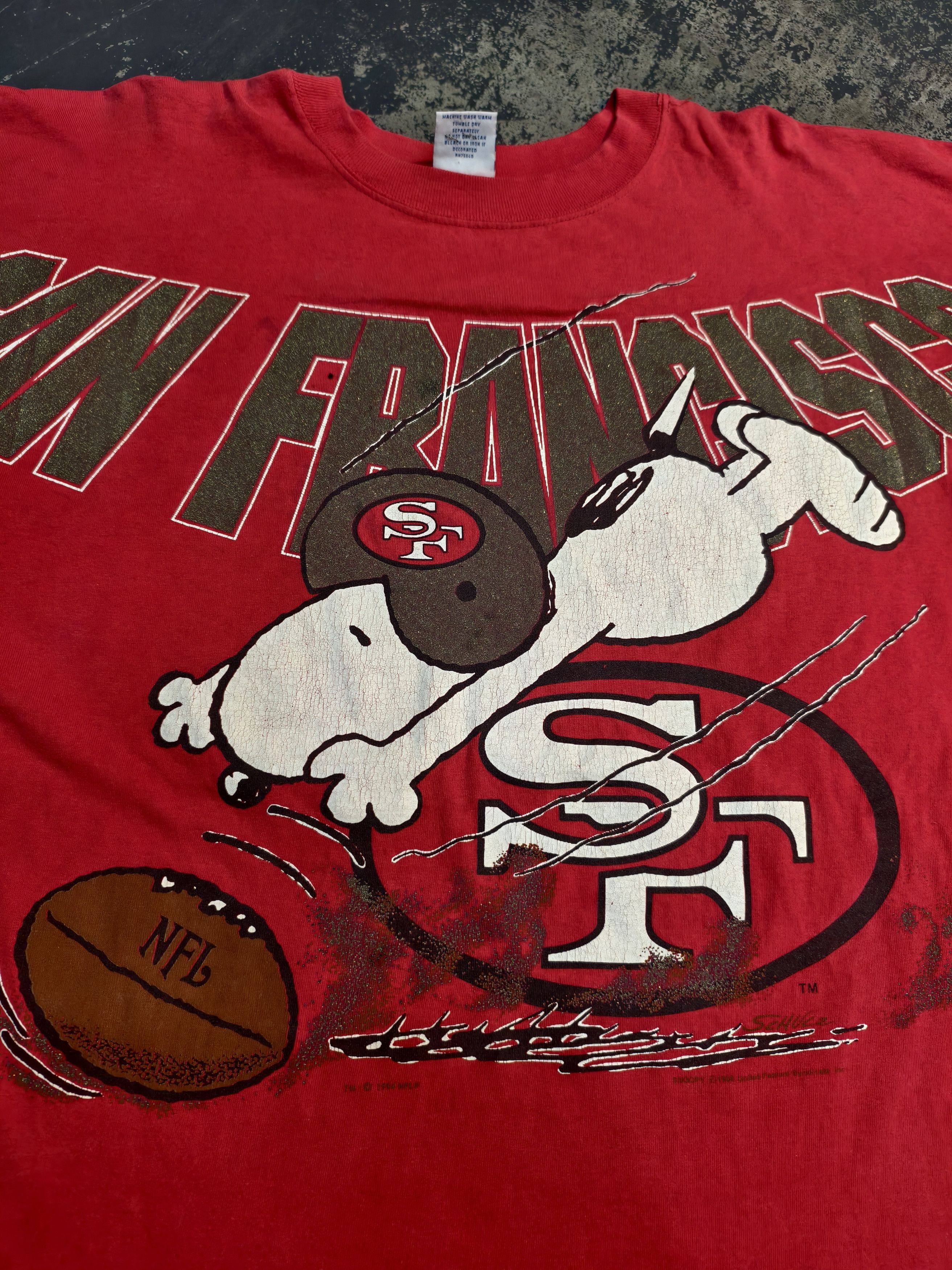 NFL Vtg rare San Francisco x Peanut 2 copyright Size US XL / EU 56 / 4 - 2 Thumbnail