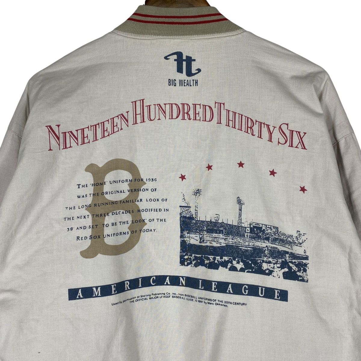 MLB Vintage 90s Boston Red Sox Reversible Bomber Jacket Size US S / EU 44-46 / 1 - 16 Thumbnail