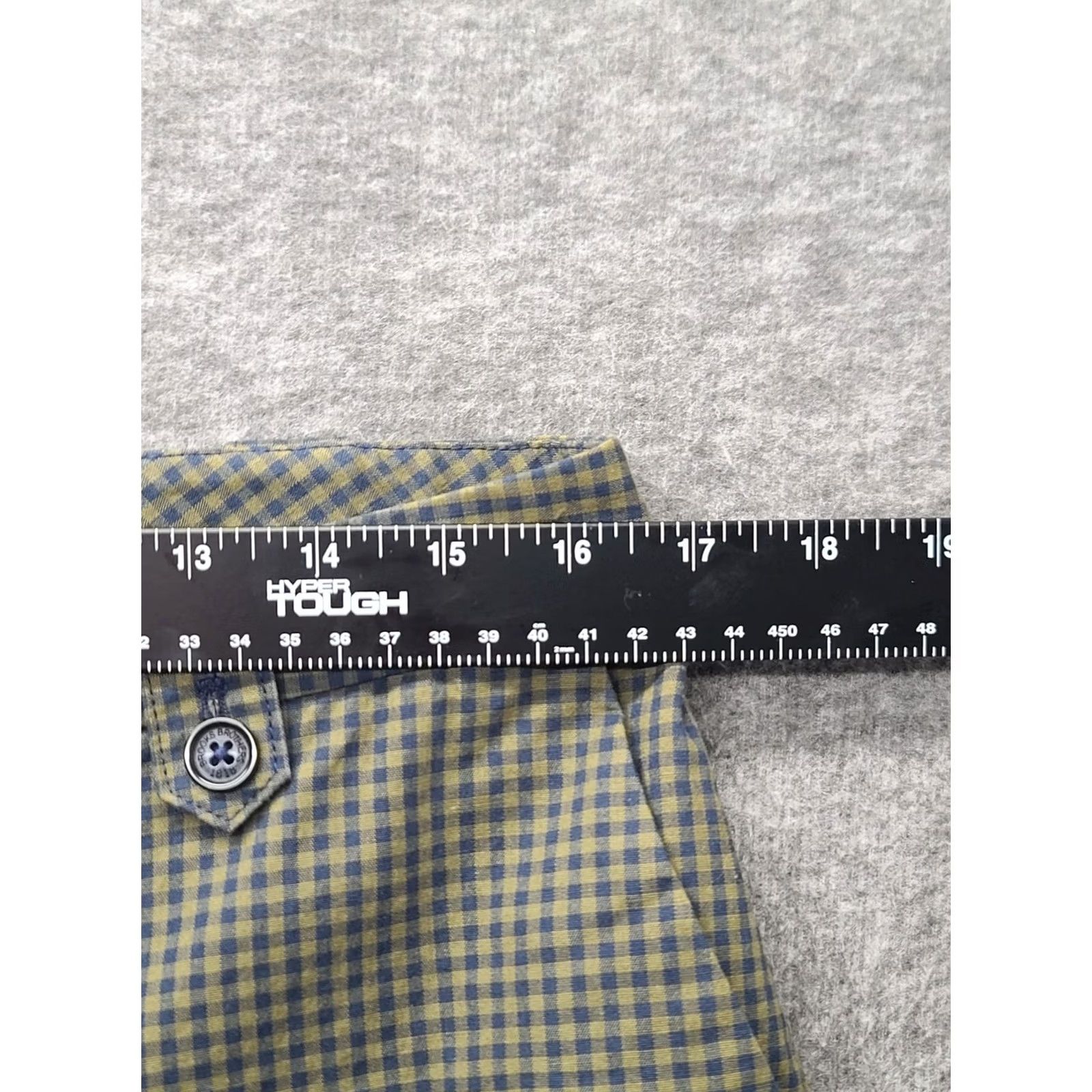 Brooks Brothers VINTAGE Brooks Brothers Gingham Pants Slim Ankle 10x28 Women Blue Yellow Check Stretch Cotton Spandex Sl o? Size 32" / US 10 / IT 46 - 4 Thumbnail