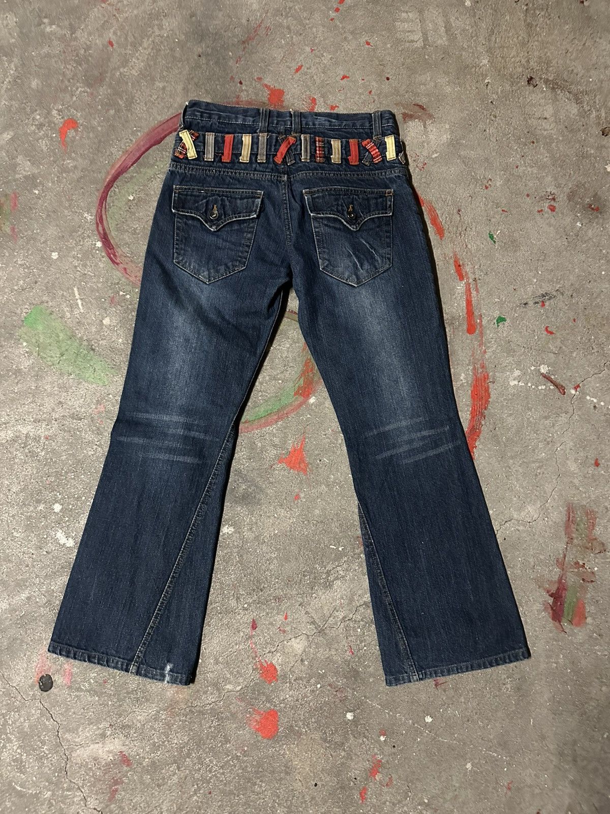 Japanese Brand Double Belt Vintage Denim Size US 29 - 2 Thumbnail