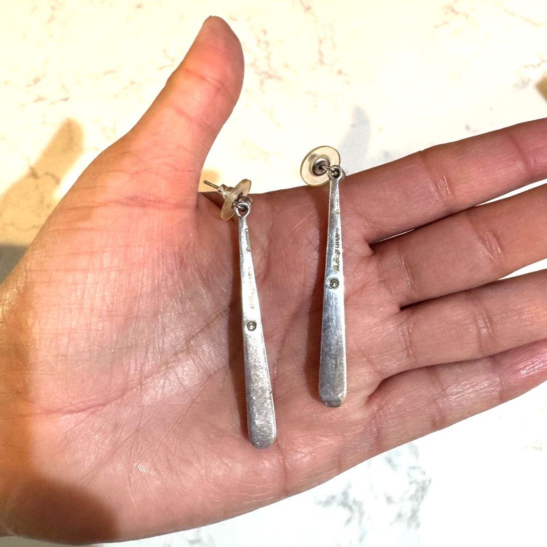 Other Native American silver opal drop earrings by Calvin Begay Size ONE SIZE - 2 Thumbnail