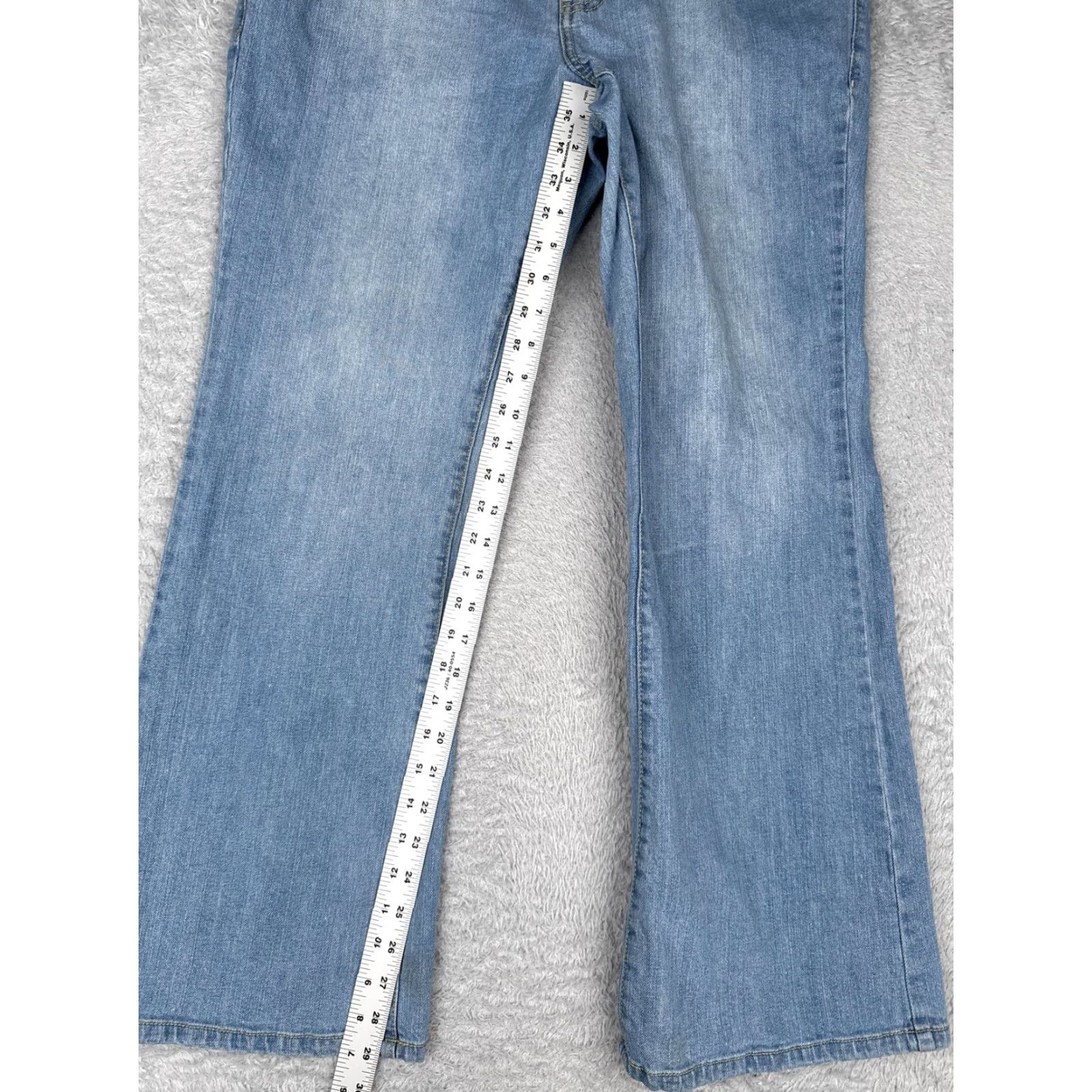 Faded Glory Faded Glory Jeans Bootcut Womens 16 Light Wash Blue Stretch Denim 36x30 Size 38" / US 16 / IT 52 - 7 Thumbnail