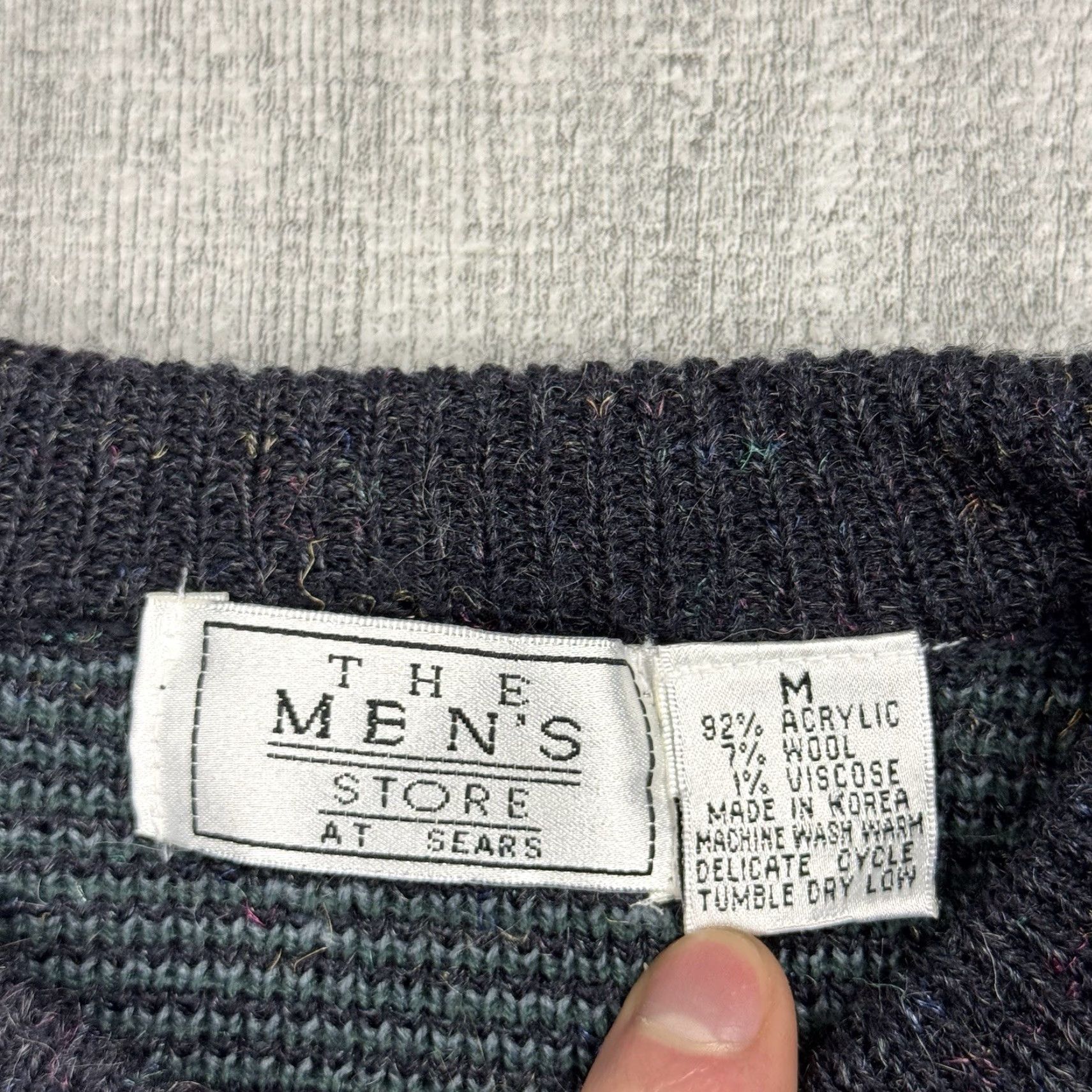 Sears Vintage Sears Men's Crew Neck Fair Isle Wool Blend Sweater M Size US M / EU 48-50 / 2 - 3 Thumbnail