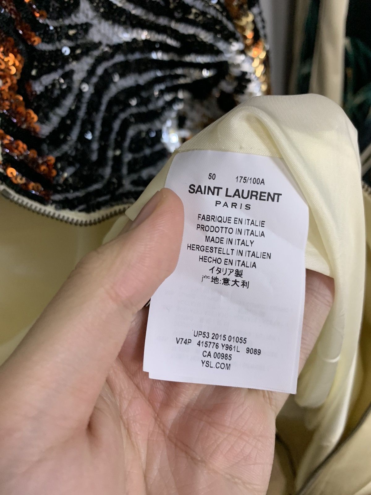 Saint Laurent Paris Saint Laurent 2016SS Tiger sequins Satin jacket Size US M / EU 48-50 / 2 - 5 Thumbnail