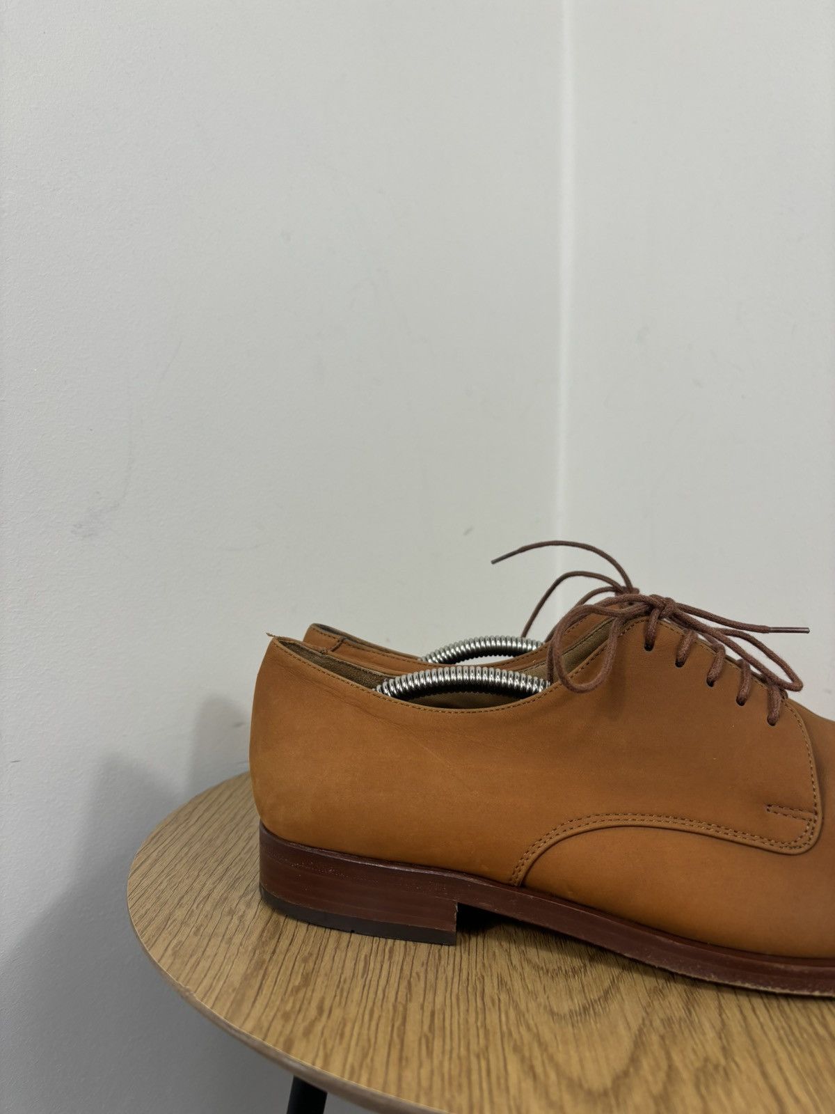 Bally Bally Ried Men’s Tan Nubuck Leather Derby Shoes Size US 7.5 / EU 40-41 - 3 Thumbnail