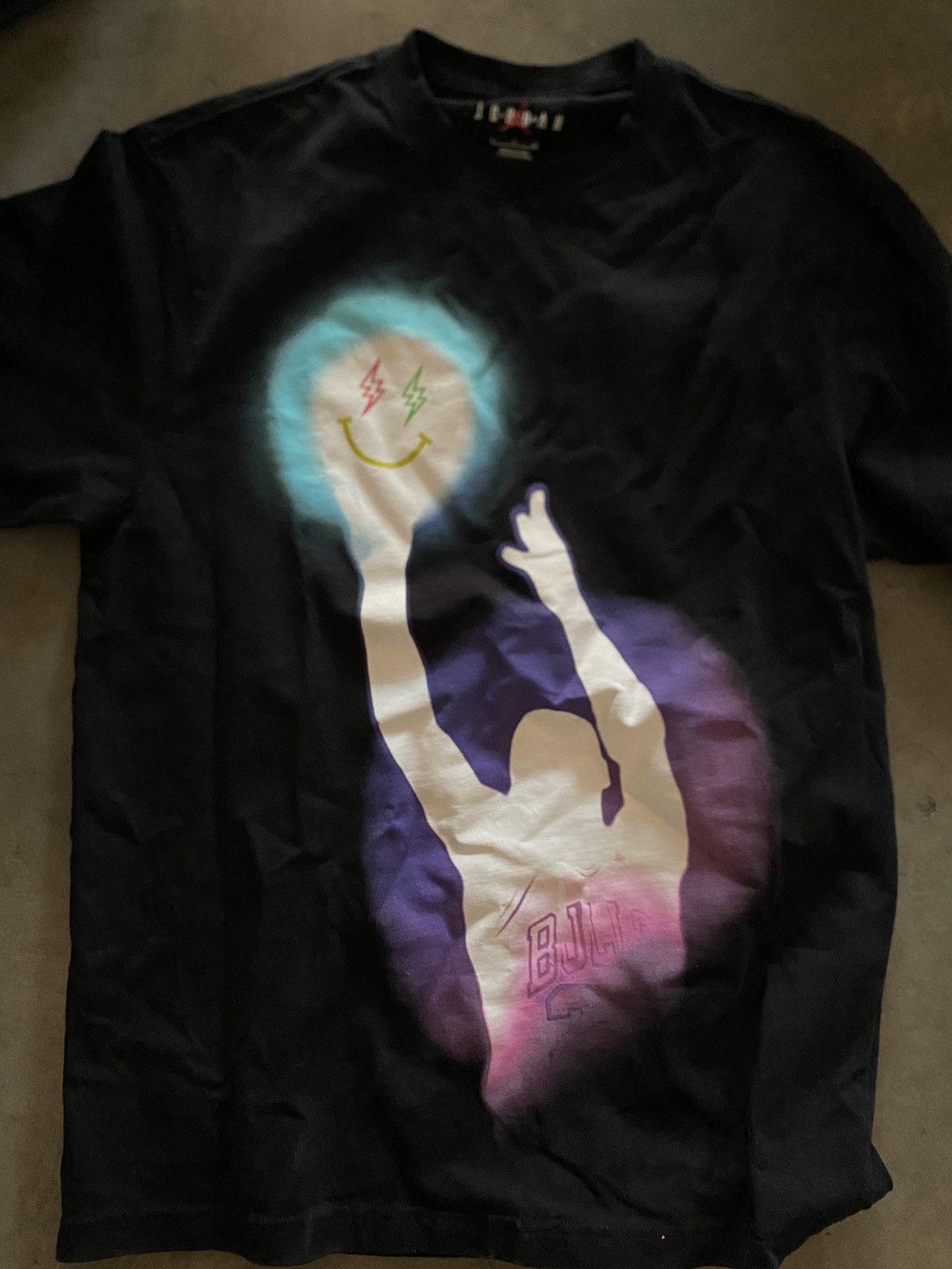 J Balvin × Jordan Brand × Nike Black J Balvin Jordan Tee Shirt Size US S / EU 44-46 / 1 - 1 Thumbnail