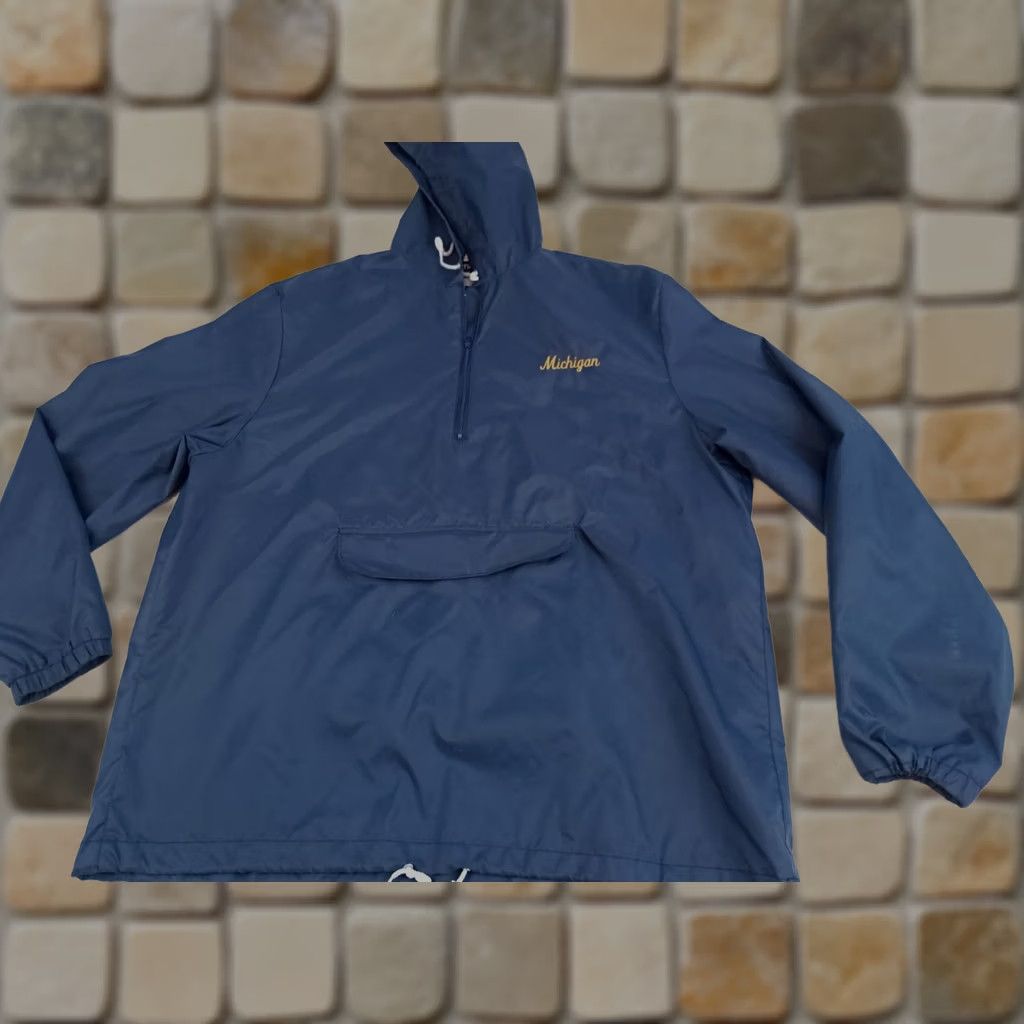 Vintage Vintage Michigan Embroided 1/4 Zip Pullover Windbreaker USA Sportsmaster 90s Size US XL / EU 56 / 4 - 1 Thumbnail